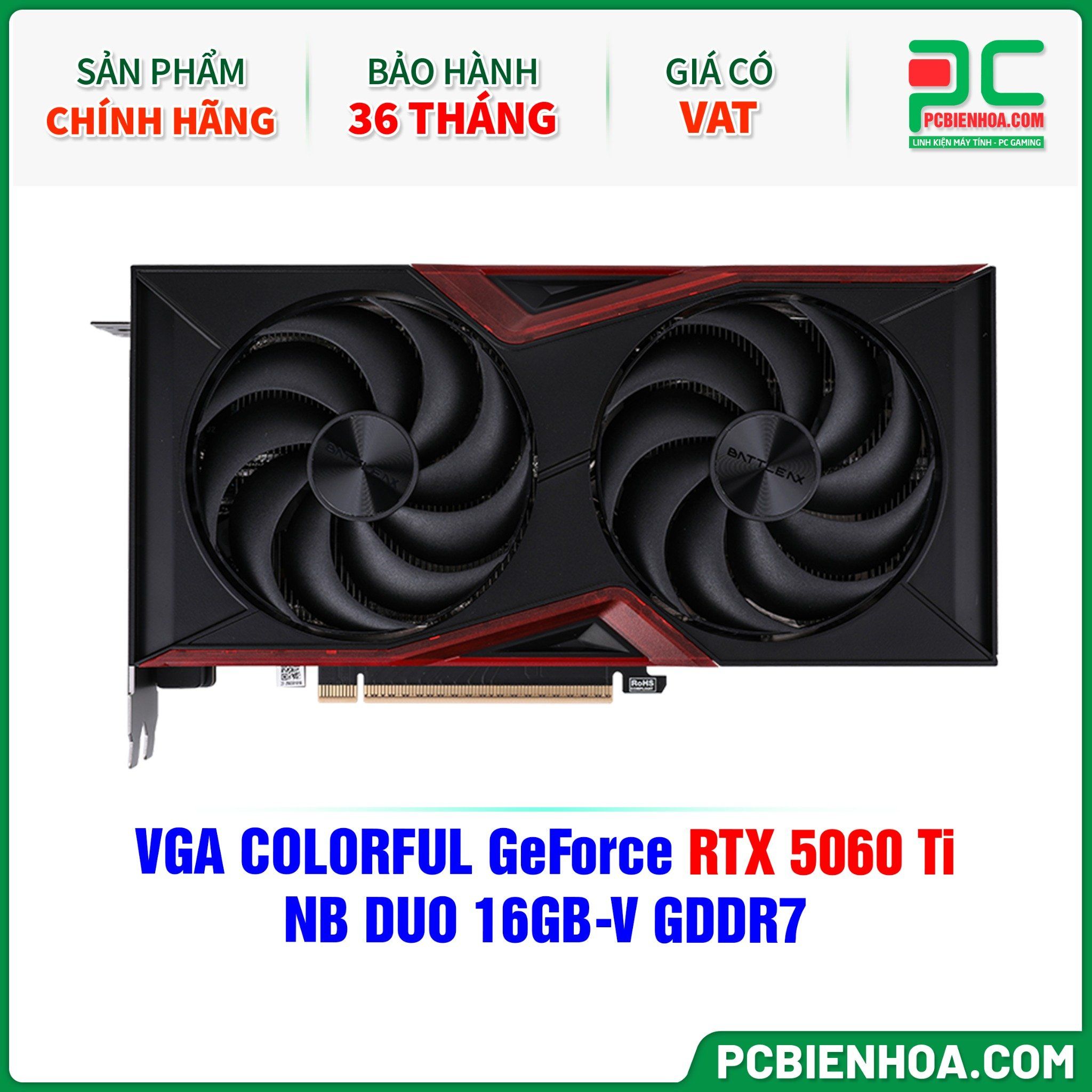 VGA COLORFUL GeForce RTX 5060 Ti NB DUO 16GB-V GDDR7