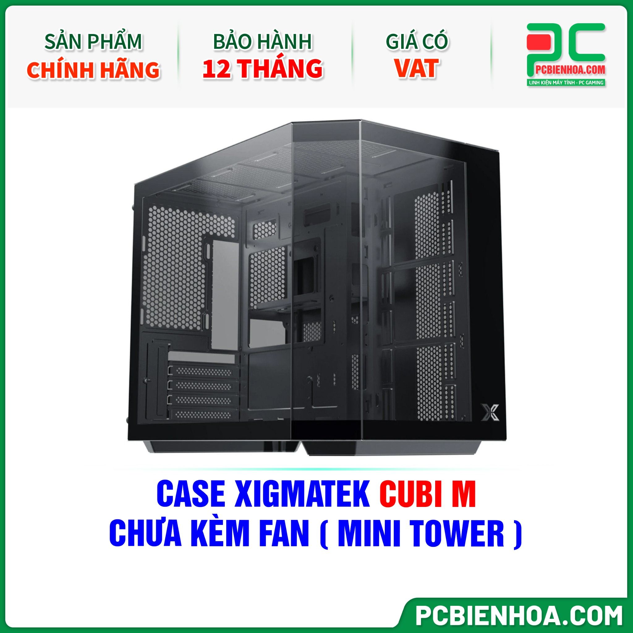 CASE XIGMATEK CUBI M - CHƯA KÈM FAN ( MINI TOWER - EN42775 )