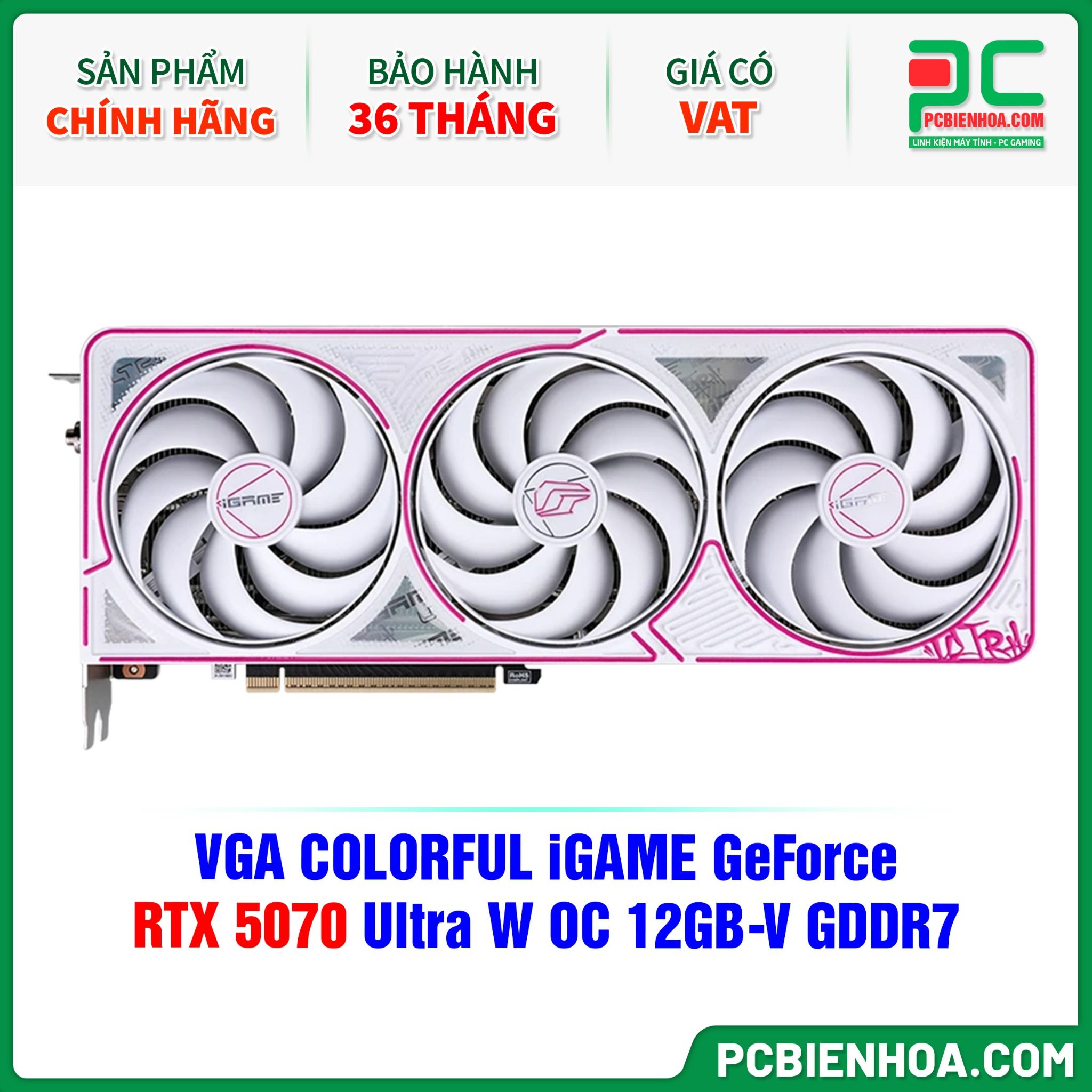 VGA COLORFUL iGAME GeForce RTX 5070 Ultra W OC 12GB-V GDDR7