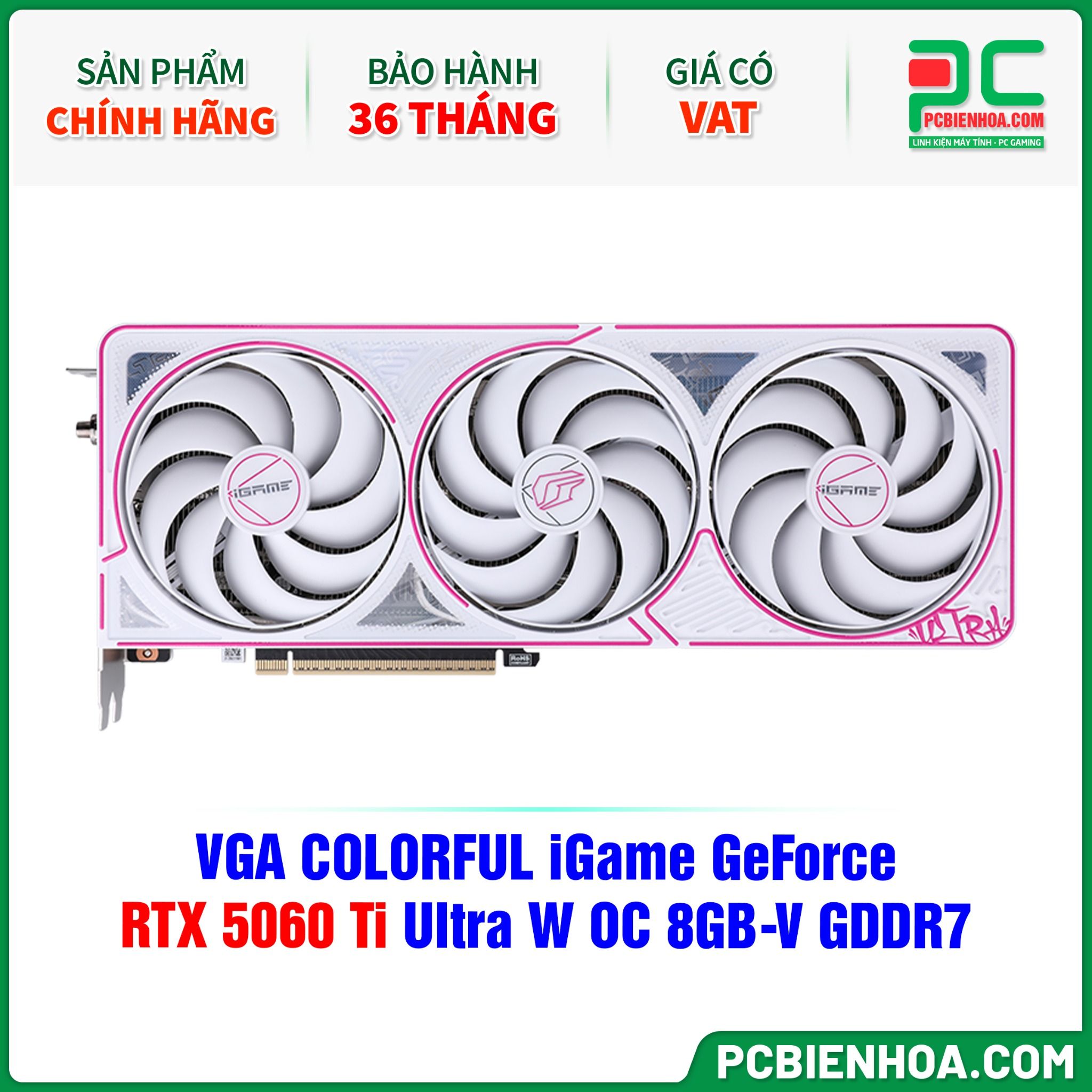 VGA COLORFUL iGame GeForce RTX 5060 Ti Ultra W OC 8GB-V GDDR7