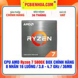  CPU AMD Ryzen 7 5800X BOX CHÍNH HÃNG ( 8 NHÂN 16 LUỒNG / 3.8 - 4.7 GHz / 36MB ) 