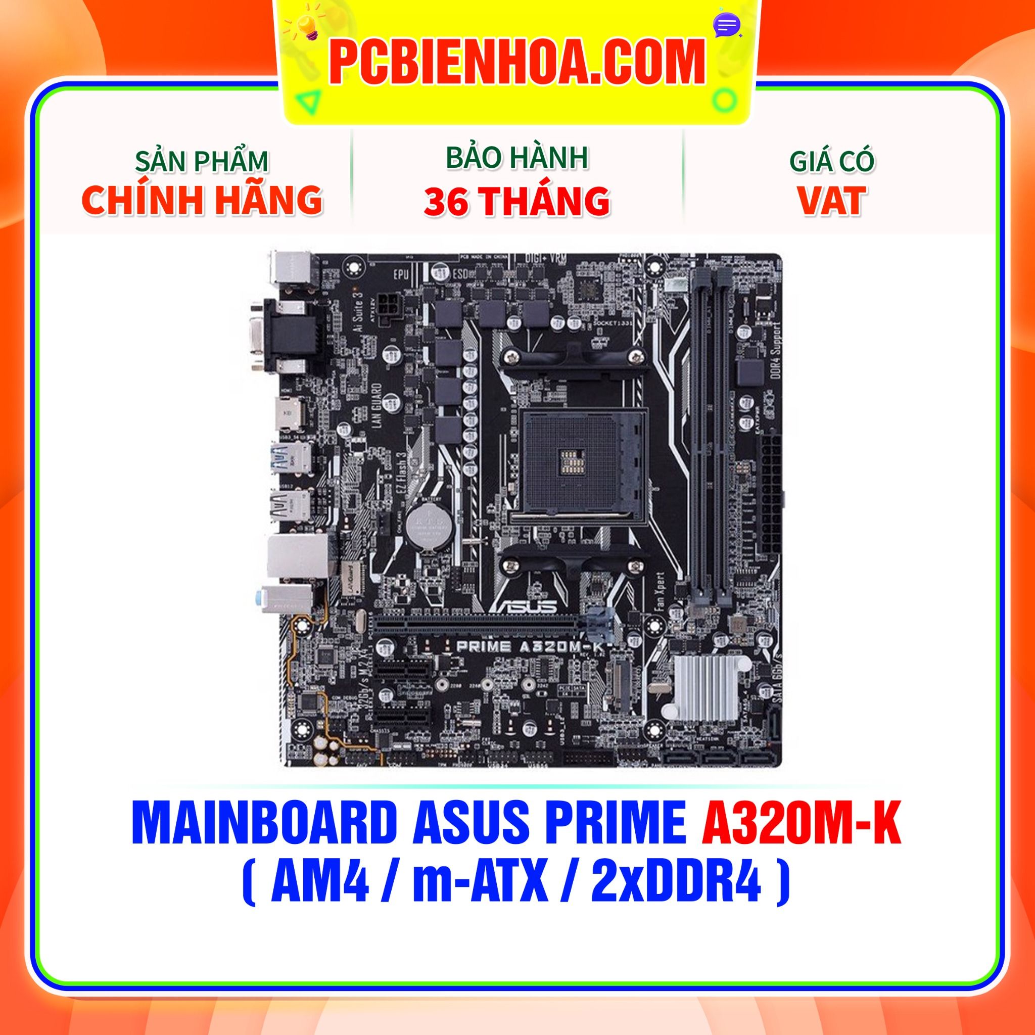  MAINBOARD ASUS PRIME A320M-K ( AM4 / m-ATX / 2xDDR4 ) 