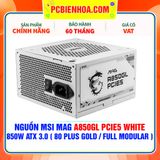  NGUỒN MSI MAG A850GL PCIE5 WHITE - 850W ATX 3.0 ( 80 PLUS GOLD / FULL MODULAR ) 