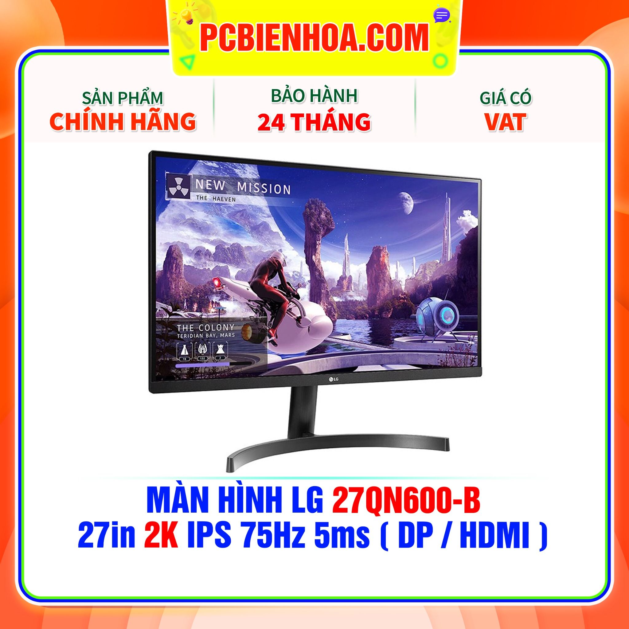  MÀN HÌNH LG 27QN600-B 27in 2K IPS 75Hz 5ms ( DP / HDMI ) 