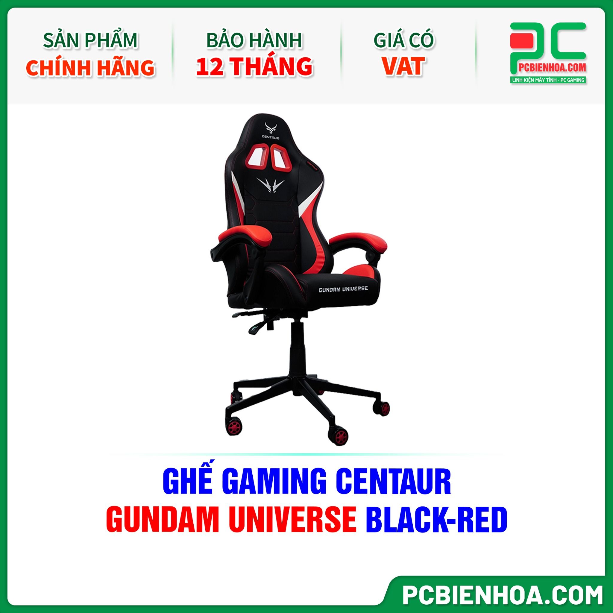 GHẾ GAMING CENTAUR GUNDAM UNIVERSE BLACK-RED