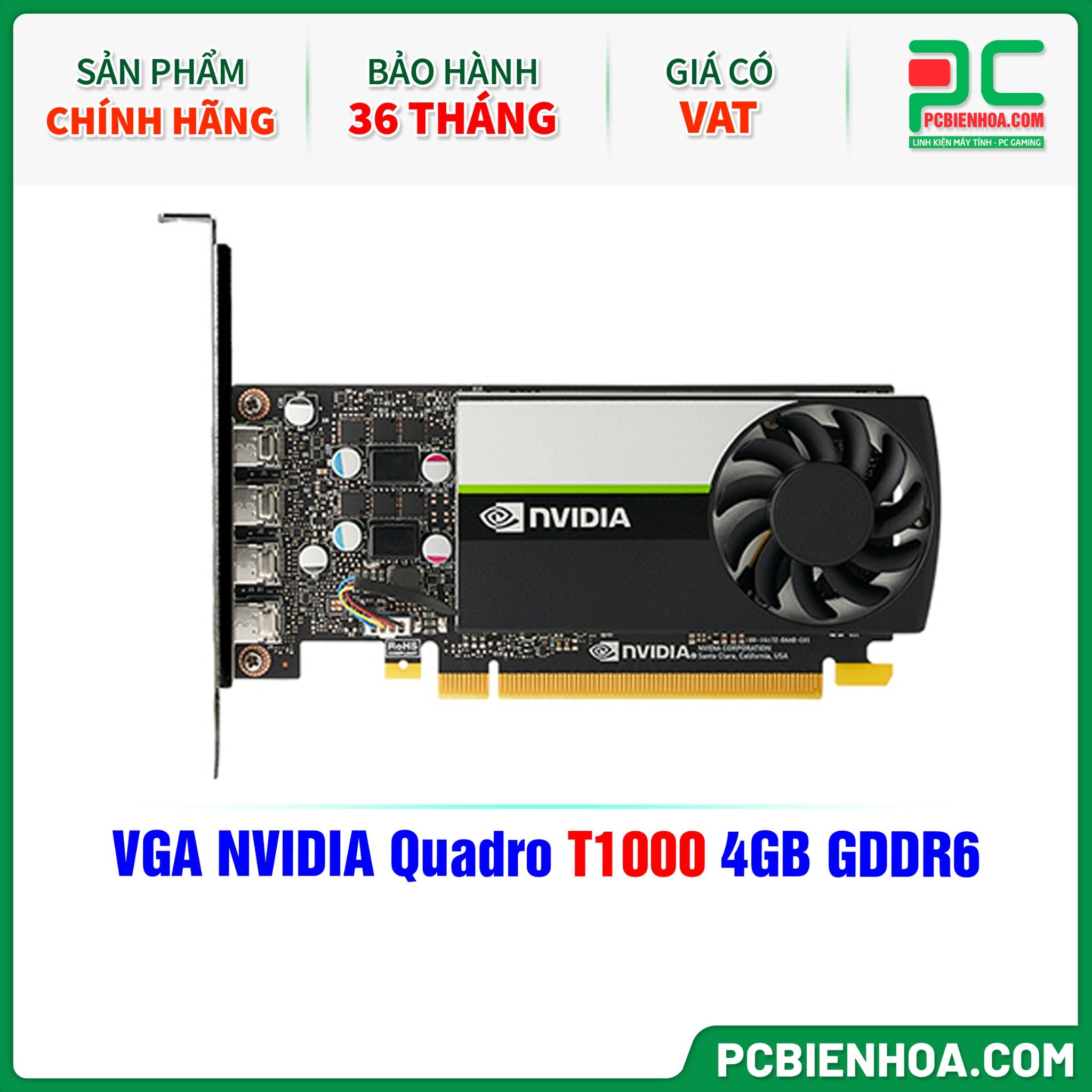 VGA NVIDIA Quadro T1000 4GB GDDR6