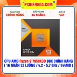  CPU AMD Ryzen 9 7950X3D BOX CHÍNH HÃNG ( 16 NHÂN 32 LUỒNG / 4.2 - 5.7 GHz / 144MB ) 