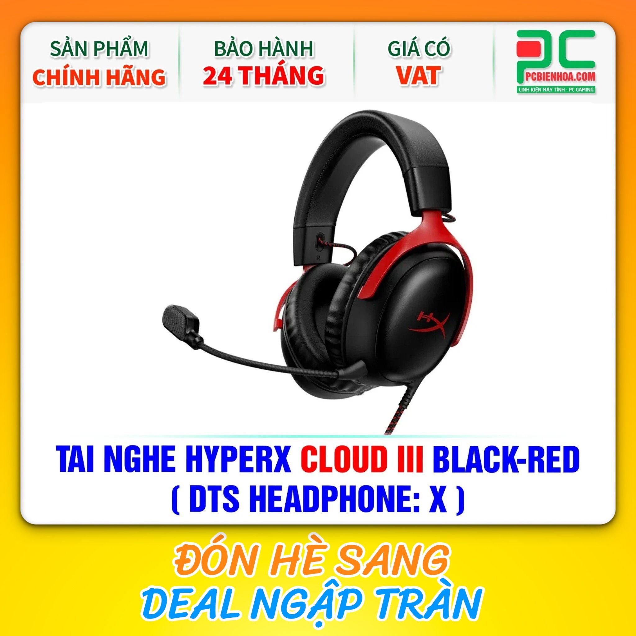 TAI NGHE HYPERX CLOUD III BLACK-RED ( DTS HEADPHONE: X )