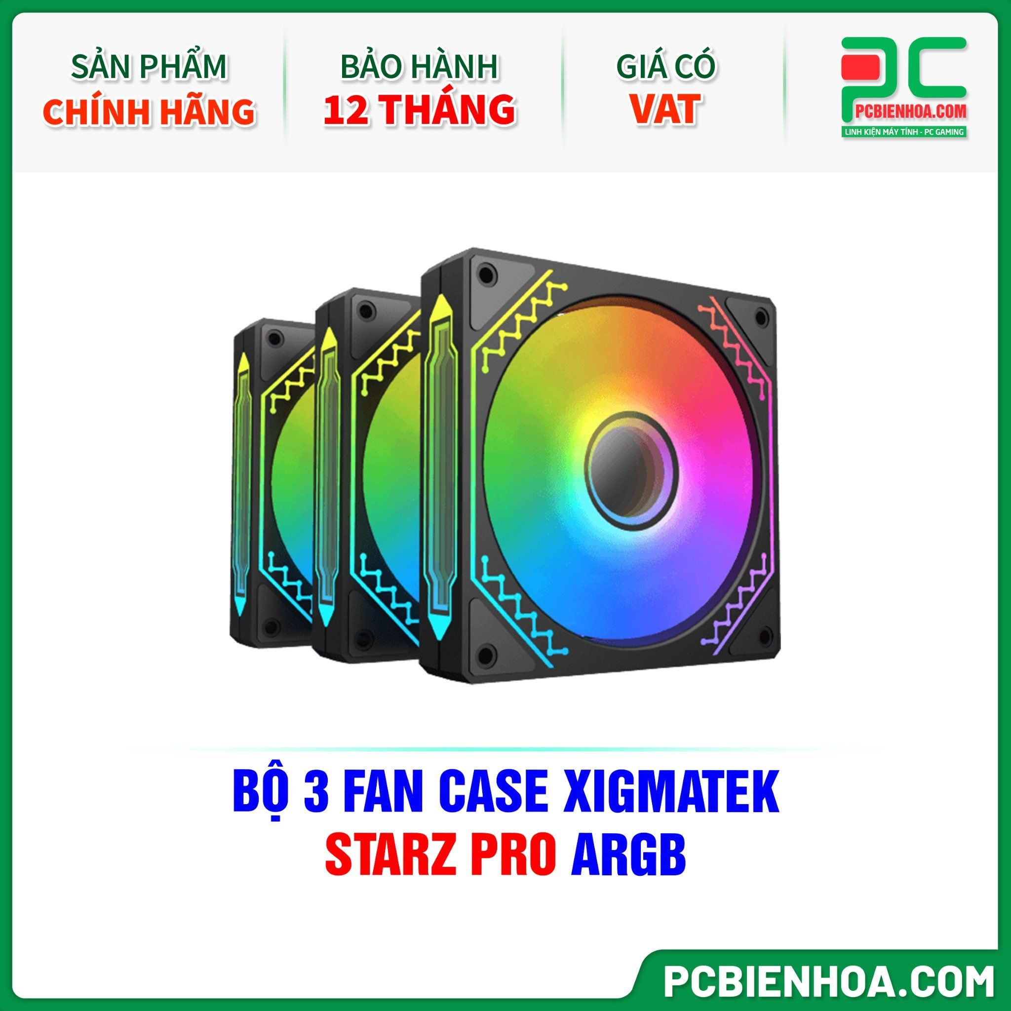 BỘ 3 FAN CASE XIGMATEK STARZ PRO ARGB ( EN41808 )