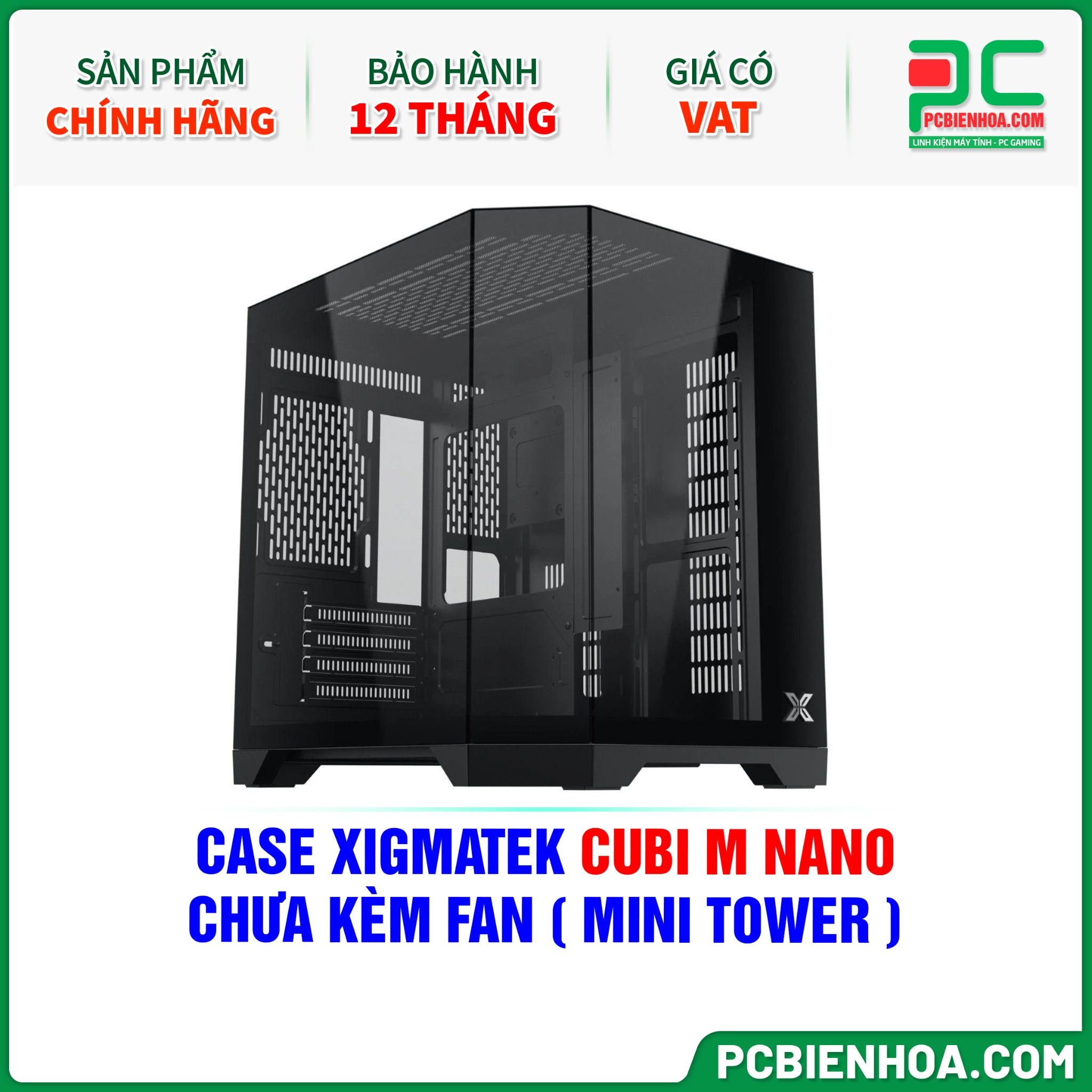 CASE XIGMATEK CUBI M NANO - CHƯA KÈM FAN ( MINI TOWER - EN44953 )
