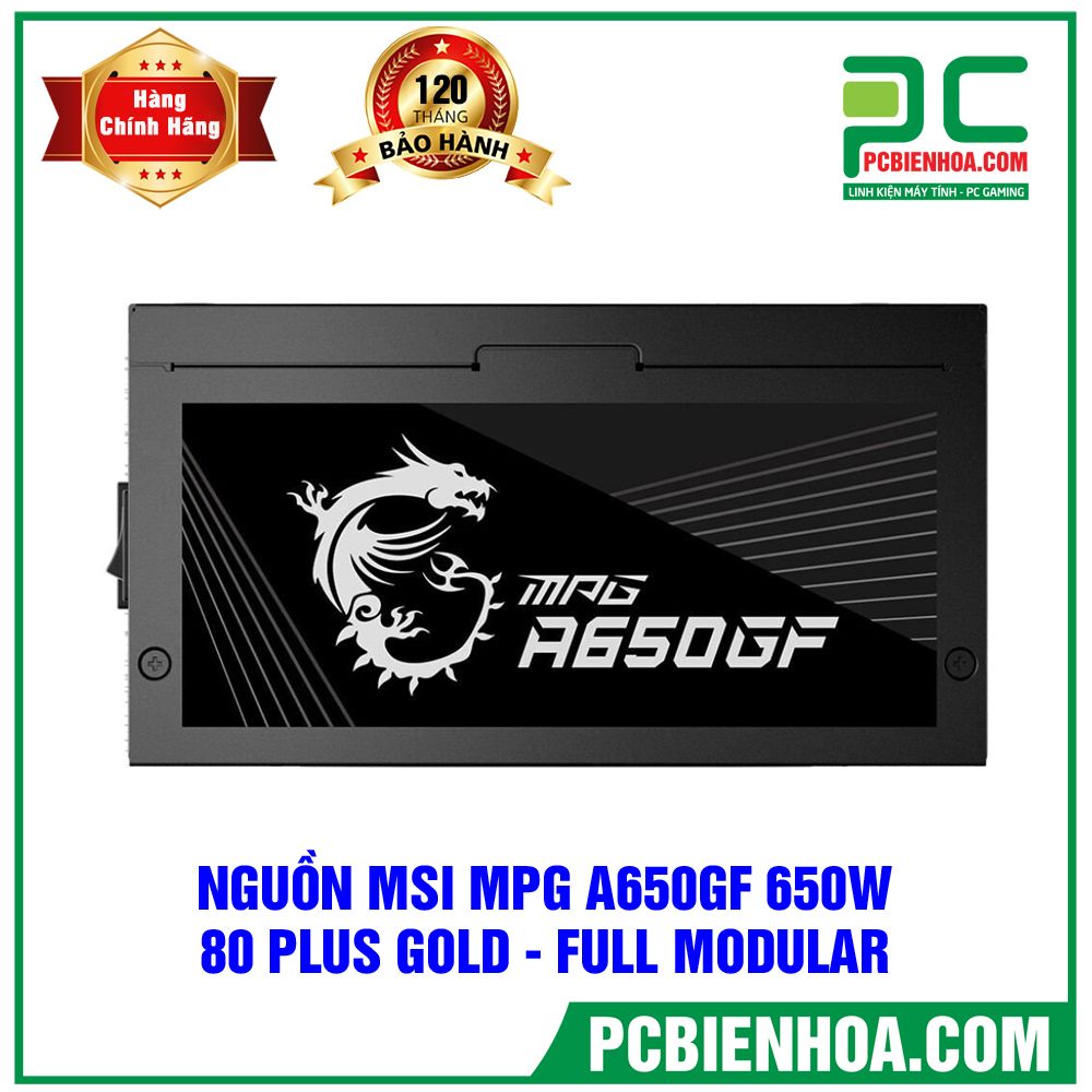 Nguồn MSI MPG A650GF 650W - 80 Plus Gold - Full modular
