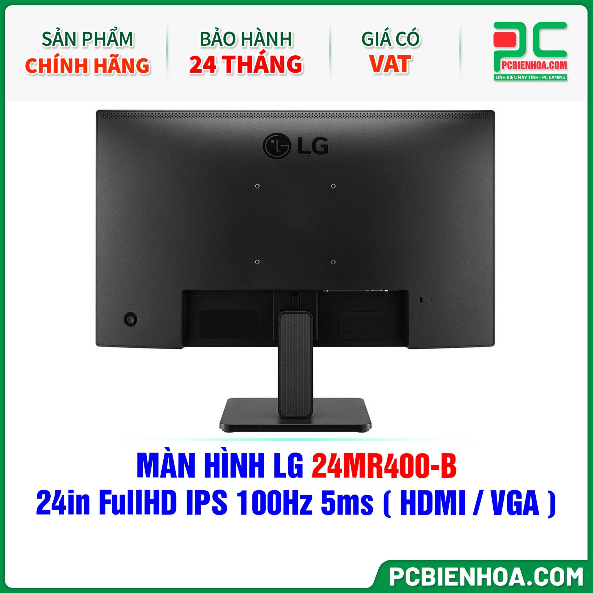 MÀN HÌNH LG 24MR400-B - 24in FullHD IPS 100Hz 5ms ( HDMI / VGA )