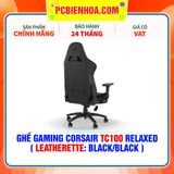  GHẾ GAMING CORSAIR TC100 RELAXED ( LEATHERETTE: BLACK/BLACK ) 
