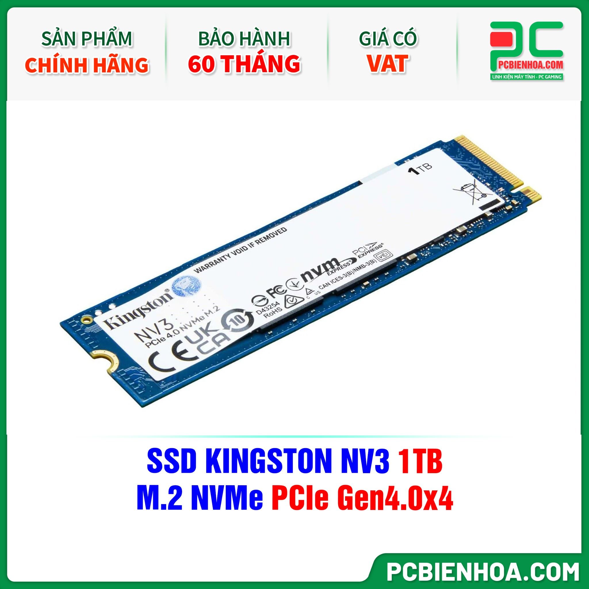 SSD KINGSTON NV3 1TB - M.2 NVMe PCIe Gen4.0x4 ( SNV3S/1000G )