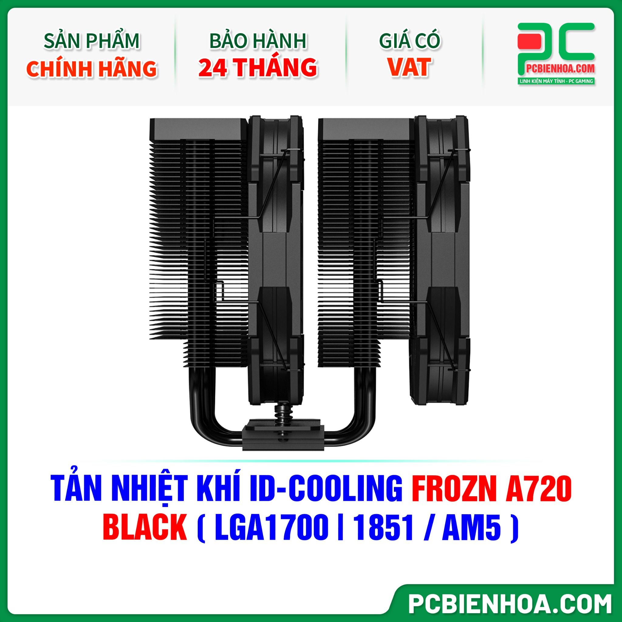 TẢN NHIỆT KHÍ ID-COOLING FROZN A720 BLACK ( HỖ TRỢ SOCKET LGA1700|1851 / AM5 )
