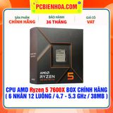  CPU AMD Ryzen 5 7600X BOX CHÍNH HÃNG ( 6 NHÂN 12 LUỒNG / 4.7 - 5.3 GHz / 38MB ) 