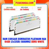  RAM CORSAIR DOMINATOR PLATINUM RGB 64GB (2x32GB) 5600MHZ DDR5 WHITE 