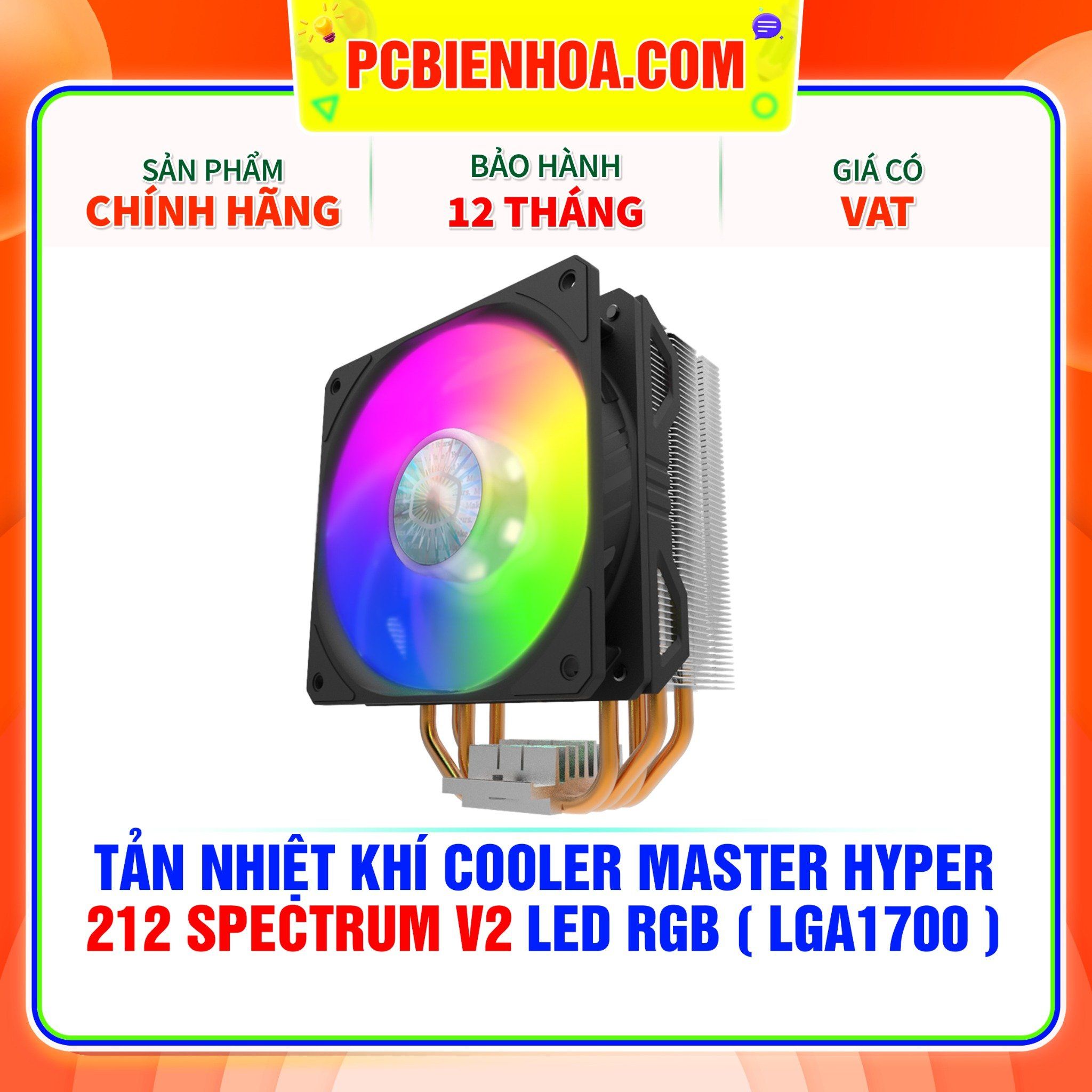  TẢN NHIỆT KHÍ COOLER MASTER HYPER 212 SPECTRUM V2 LED RGB ( HỖ TRỢ SOCKET LGA1700 ) 