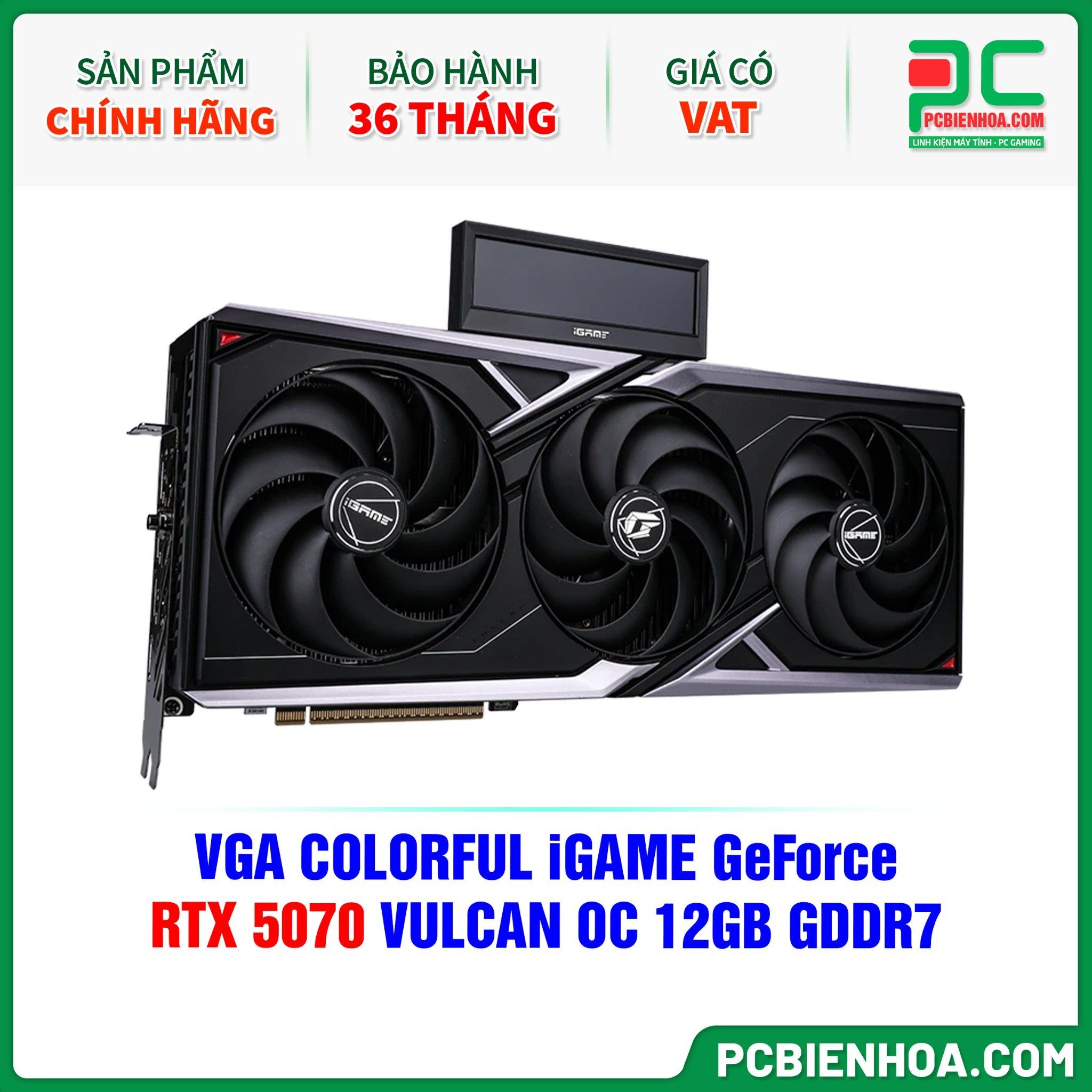 VGA COLORFUL iGAME GeForce RTX 5070 VULCAN OC 12GB GDDR7