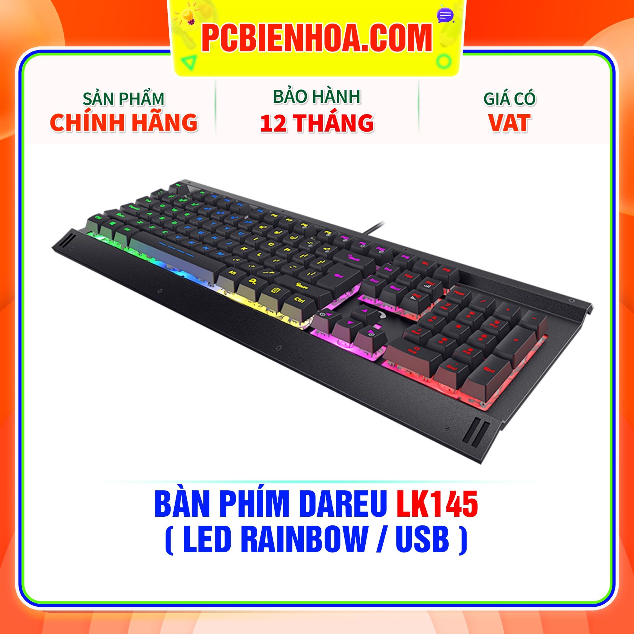  BÀN PHÍM DAREU LK145 ( LED RAINBOW / USB ) 