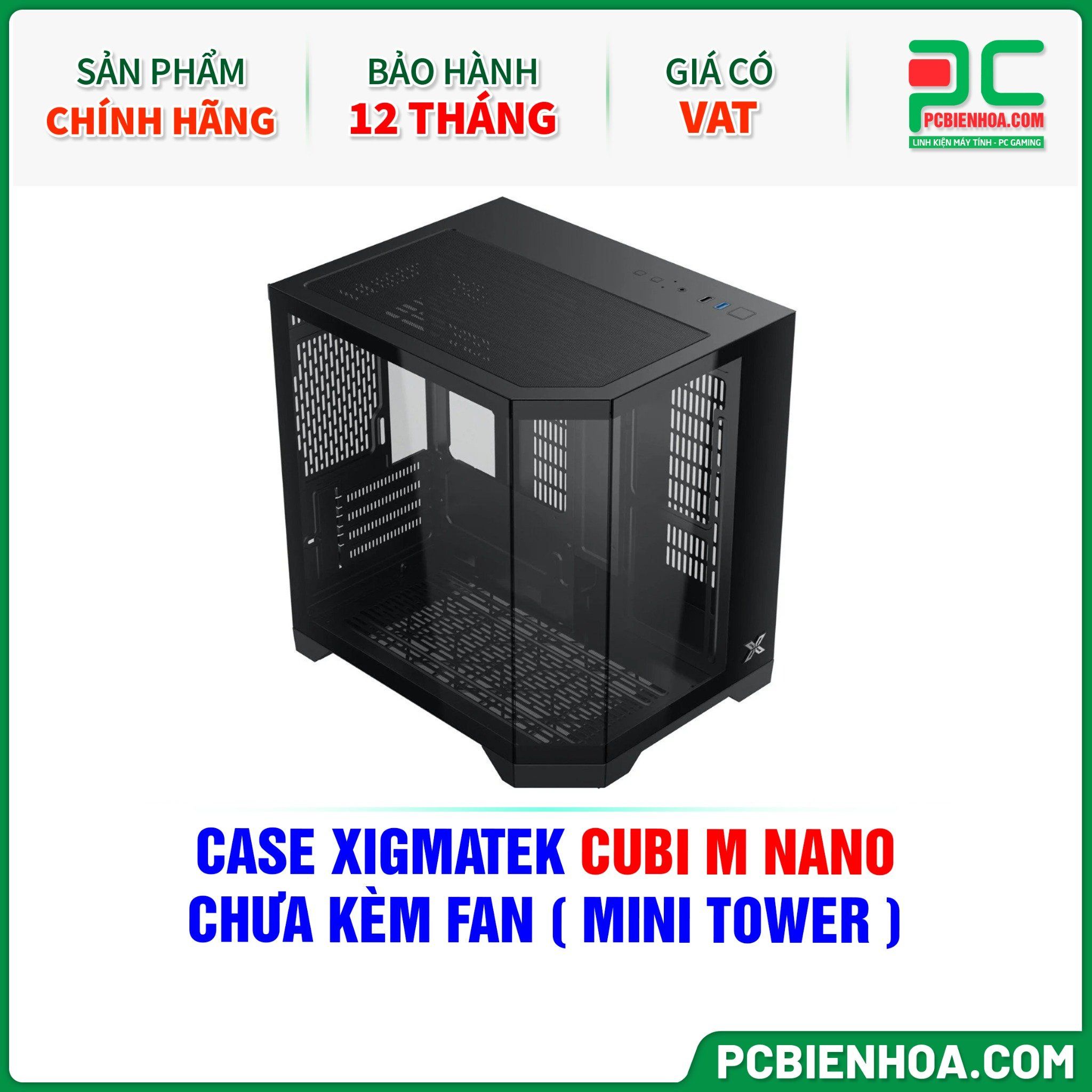 CASE XIGMATEK CUBI M NANO - CHƯA KÈM FAN ( MINI TOWER - EN44953 )