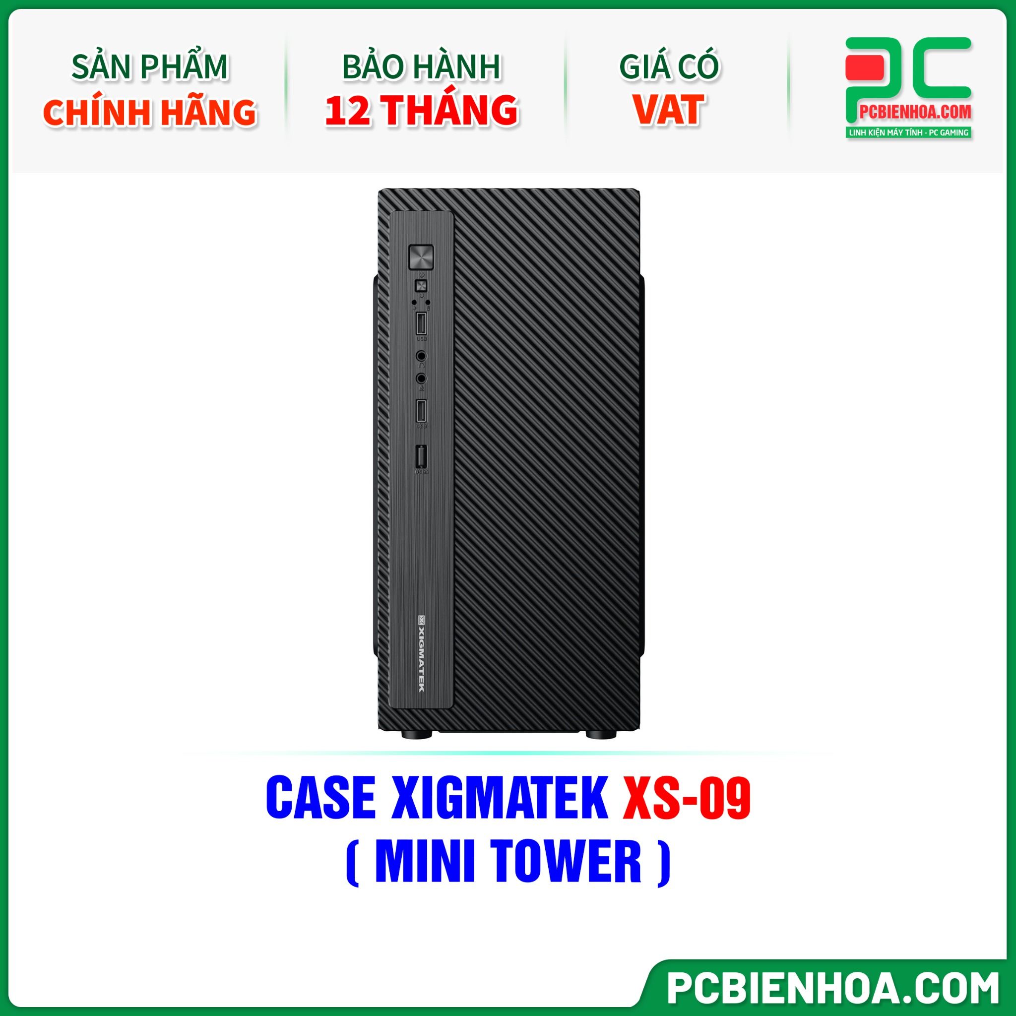 CASE XIGMATEK XS-09 - CHƯA KÈM FAN ( MINI TOWER - EN46308 )