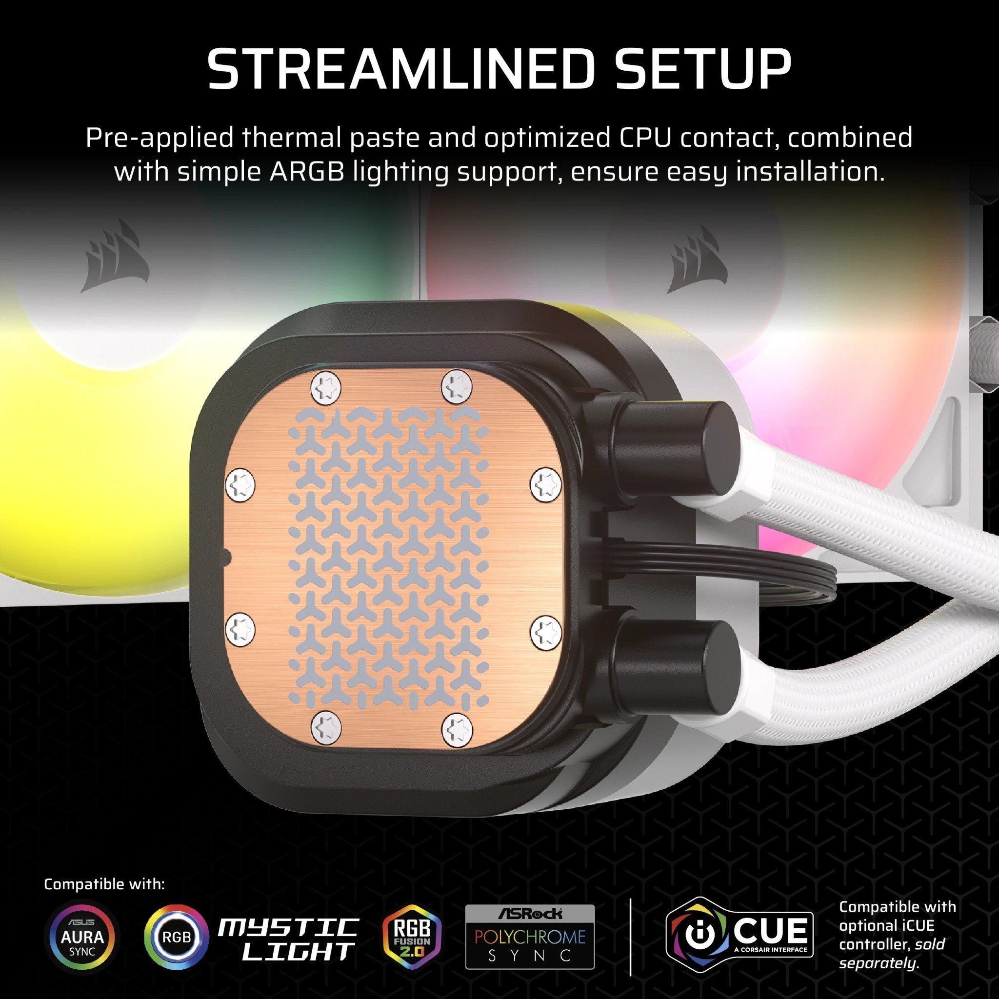 TẢN NHIỆT NƯỚC AIO CORSAIR NAUTILUS 240 RS ARGB WHITE ( HỖ TRỢ SOCKET LGA1700|1851 / AM5 )