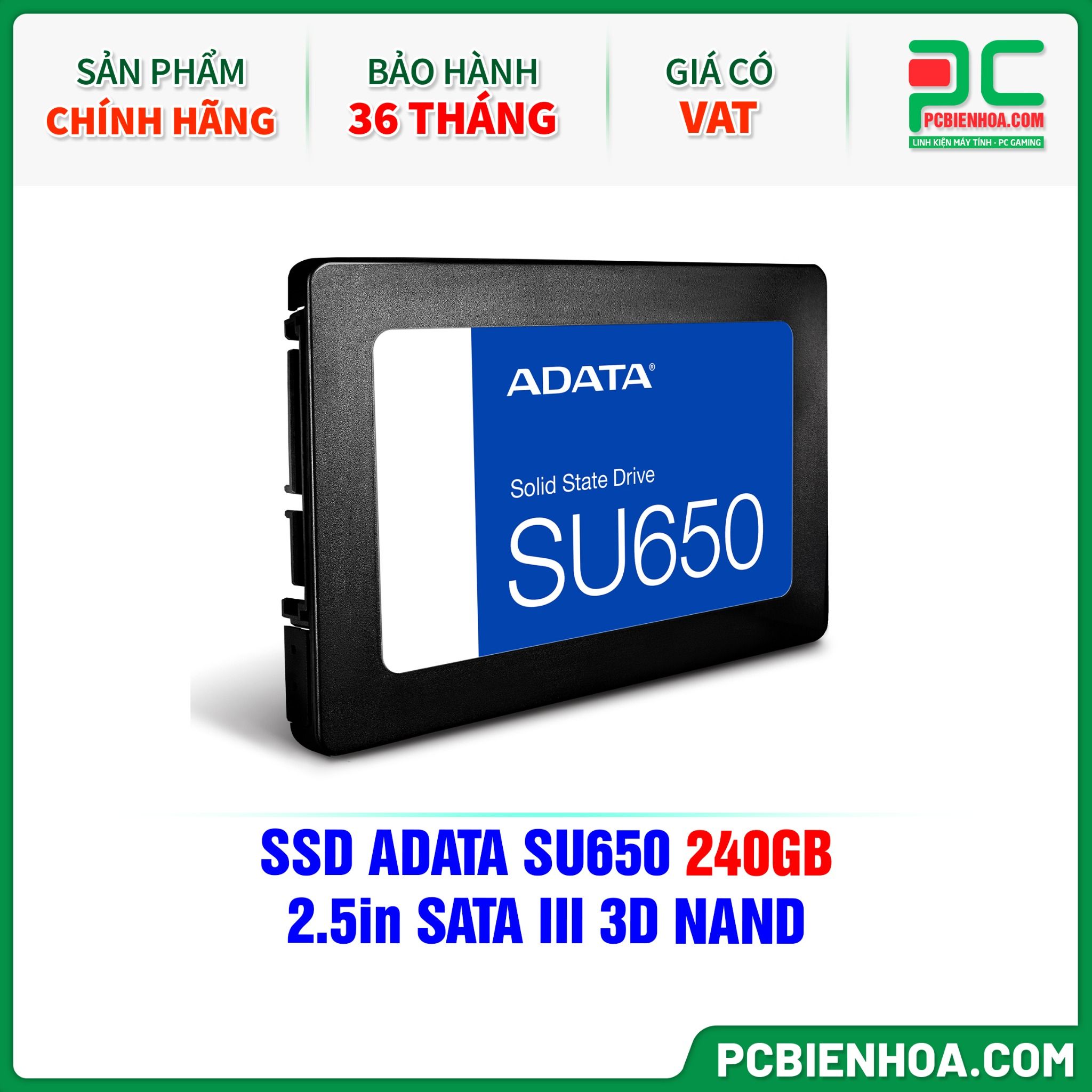 SSD ADATA SU650 240GB - 2.5in SATA III 3D NAND
