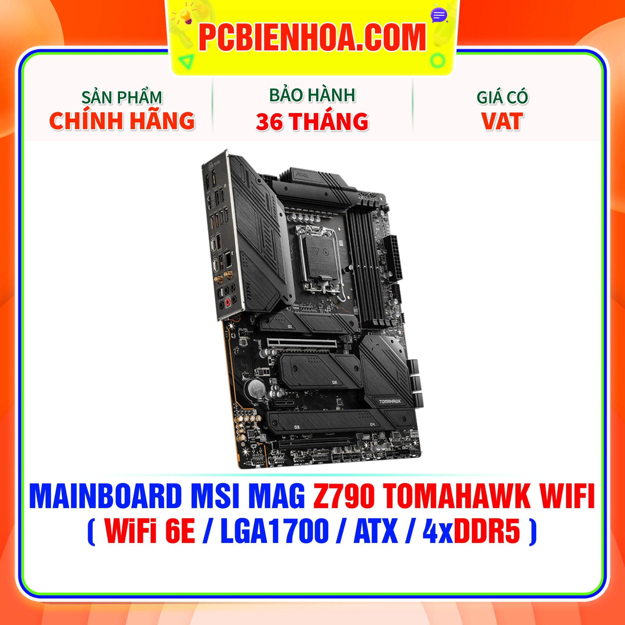  DDR5 - MAINBOARD MSI MAG Z790 TOMAHAWK WIFI ( WIFI 6E / LGA1700 / ATX / 4xDDR5 ) 