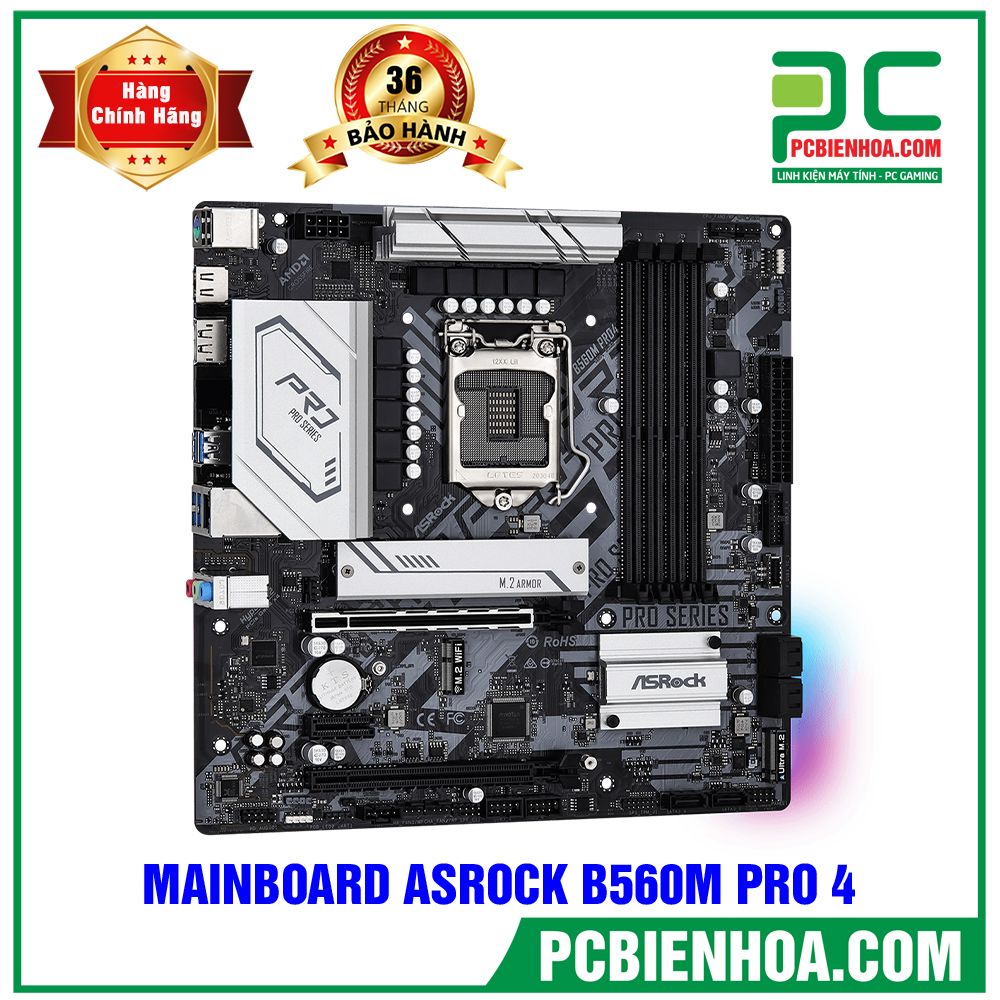 MAINBOARD ASROCK B560M PRO 4 ( LGA1200 / M-ATX / 4xDDR4 )