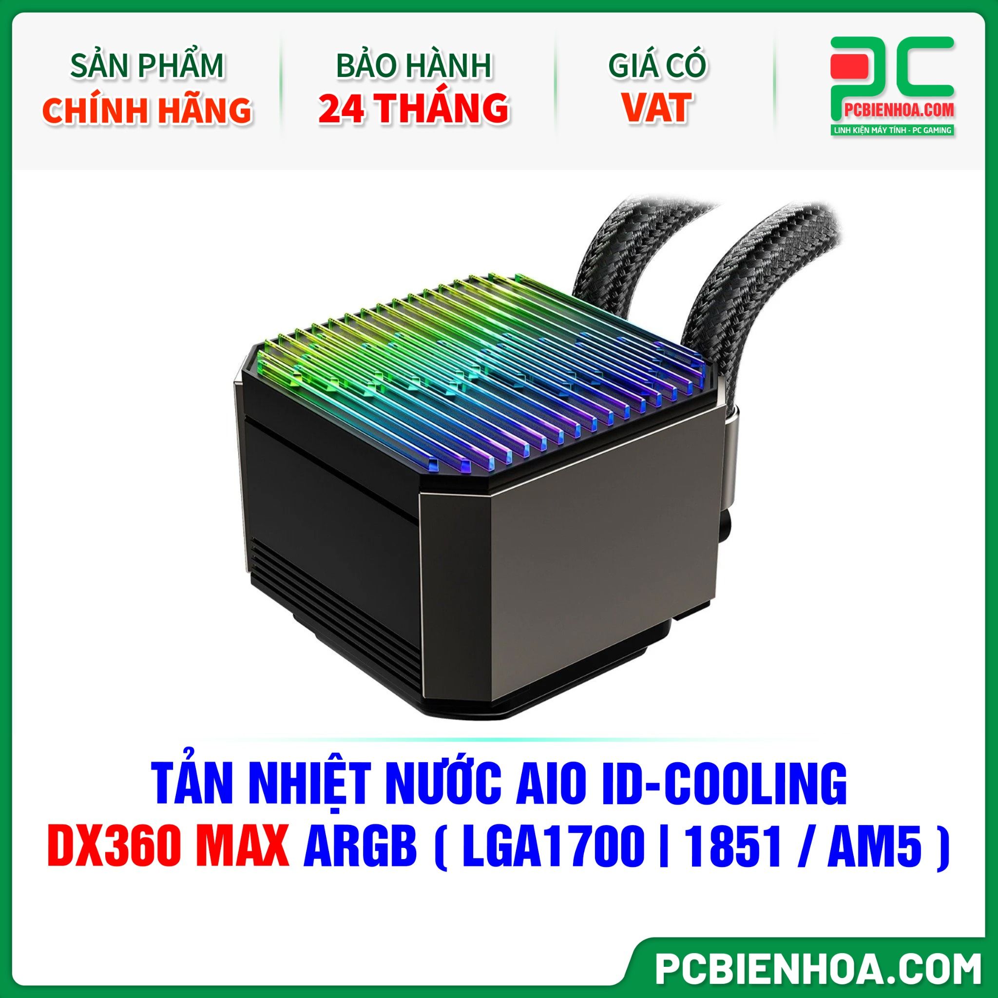 TẢN NHIỆT NƯỚC AIO ID-COOLING DX360 MAX ARGB ( HỖ TRỢ SOCKET LGA1700|1851 / AM5 )