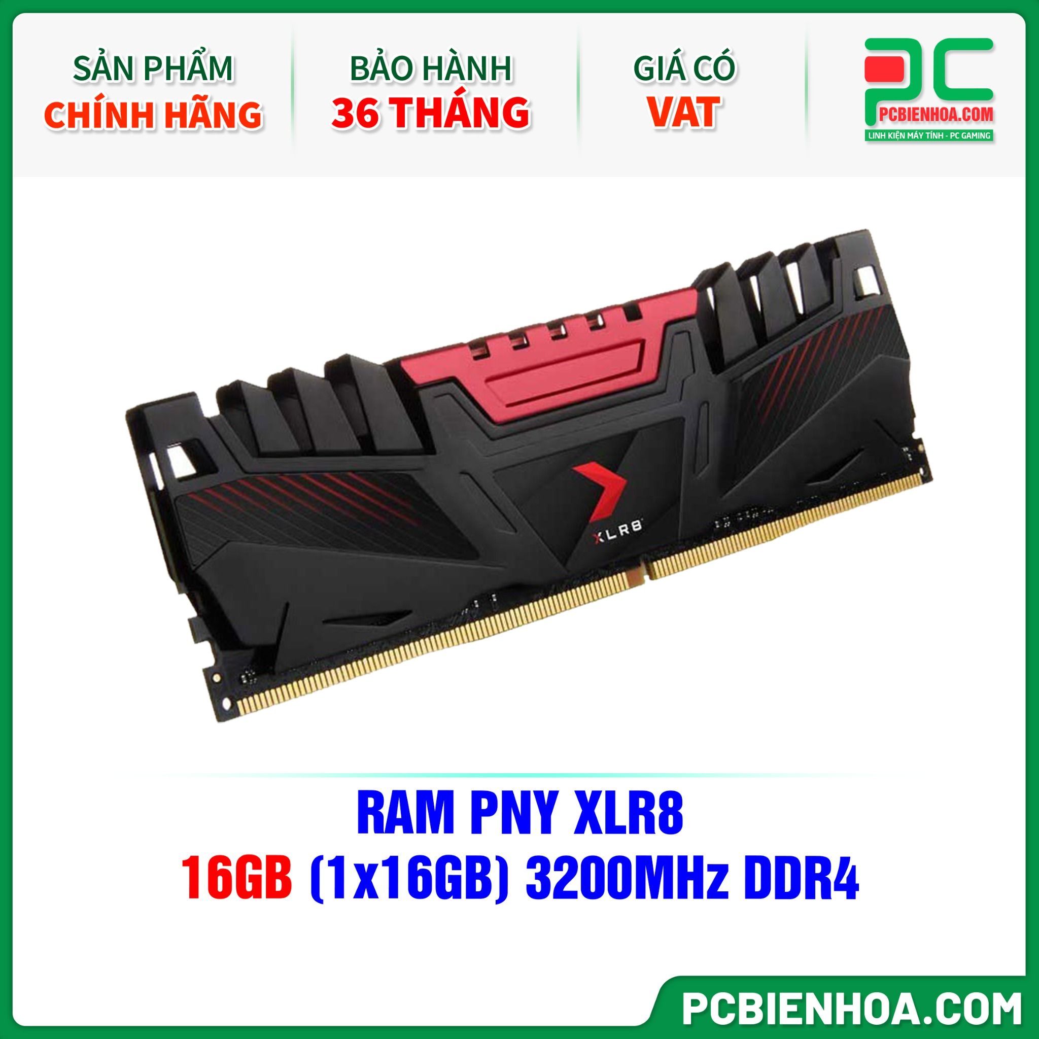 RAM PNY XLR8 - 16GB (1x16GB) 3200MHz DDR4 ( MD16GD4320016XR )