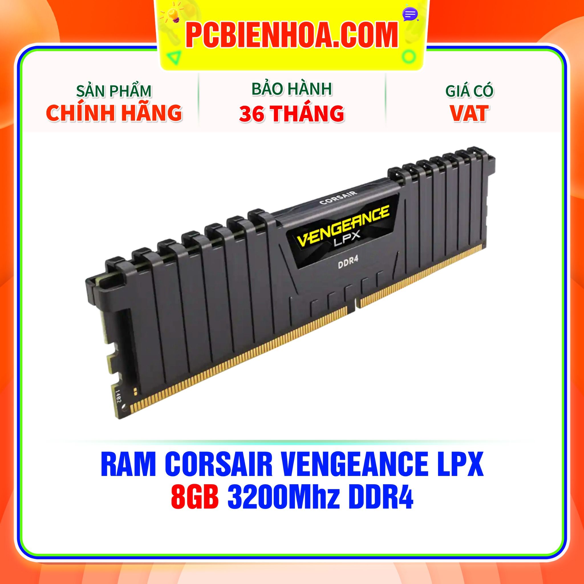  RAM CORSAIR VENGEANCE LPX 8GB 3200Mhz DDR4 