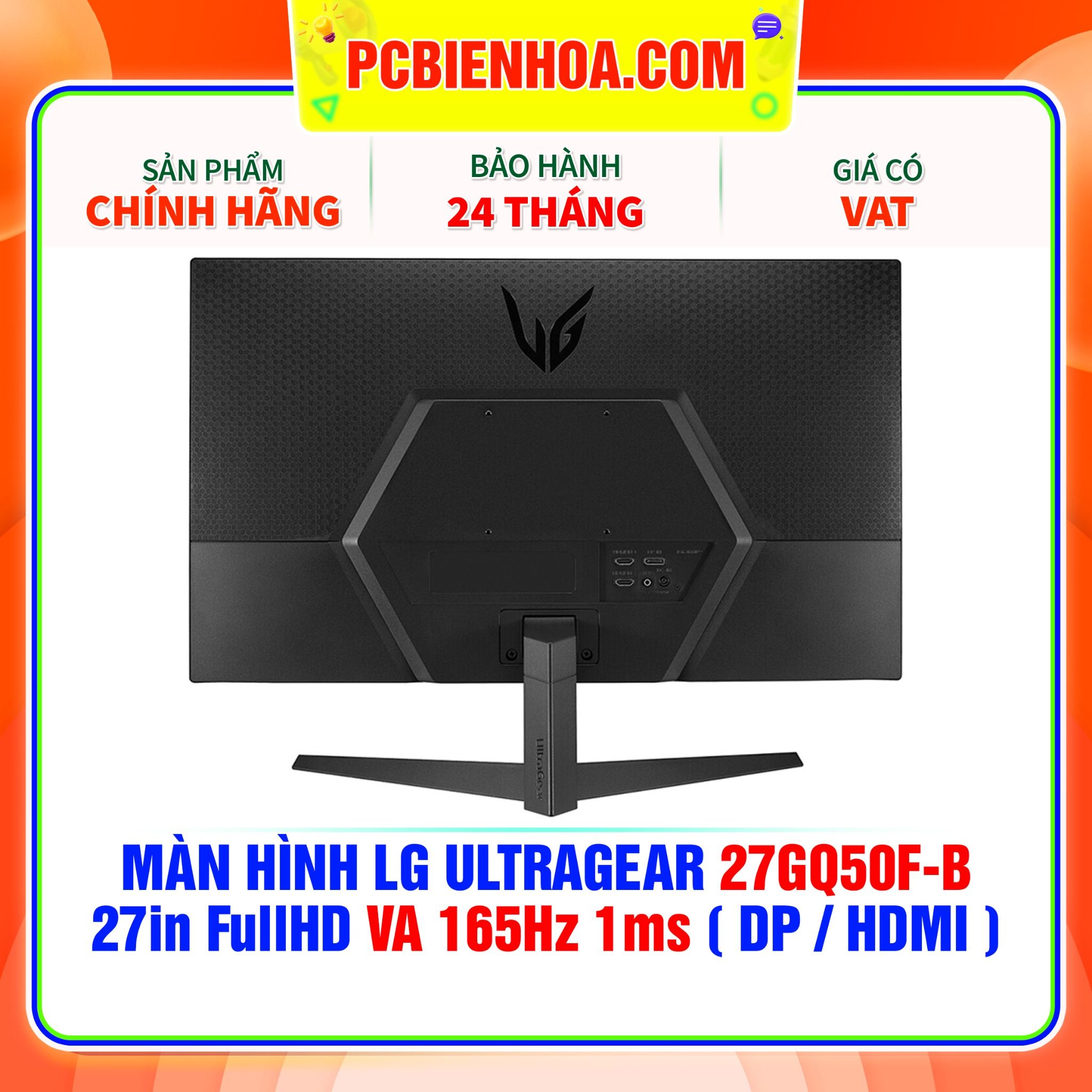  MÀN HÌNH LG ULTRAGEAR 27GQ50F-B 27in FullHD VA 165Hz 1ms ( DP / HDMI ) 