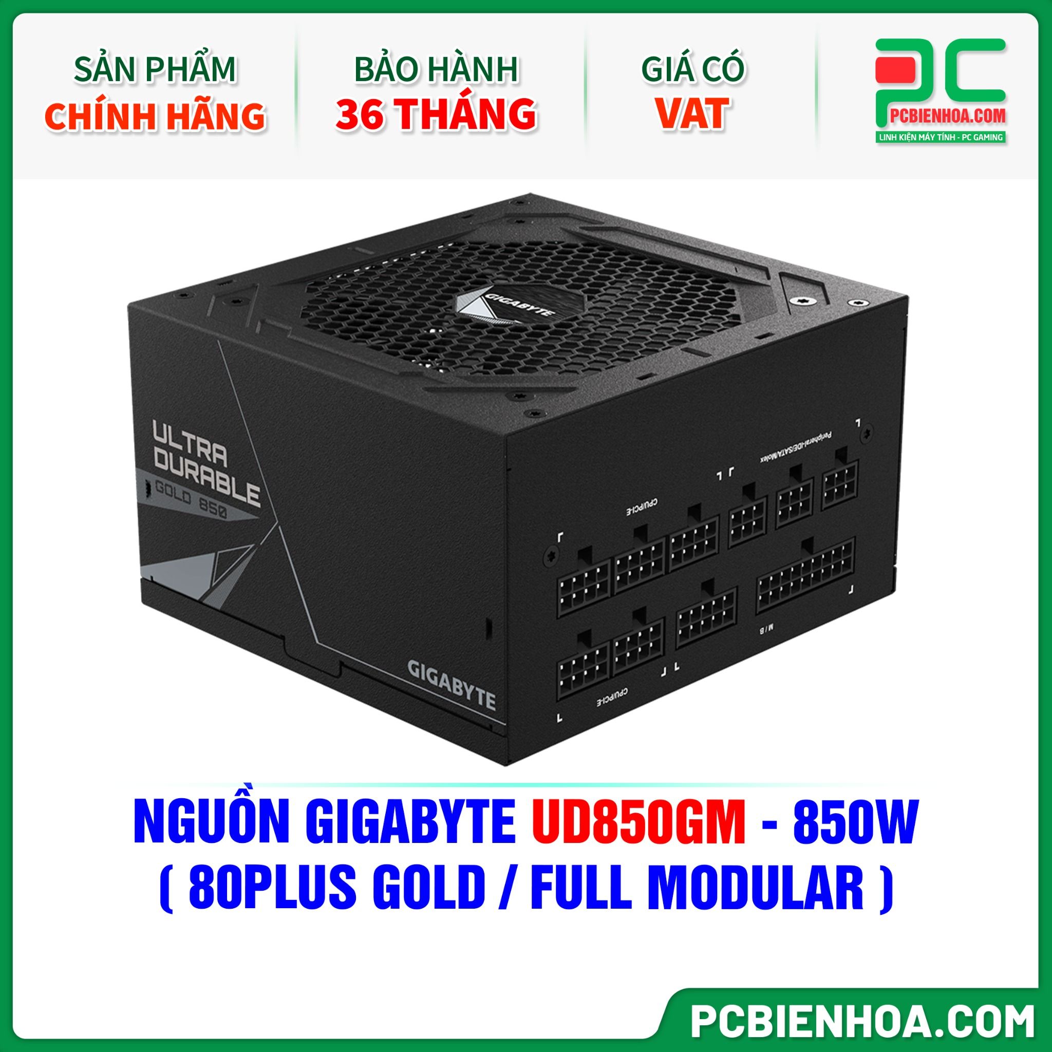 NGUỒN GIGABYTE UD850GM - 850W ( 80PLUS GOLD / FULL MODULAR )