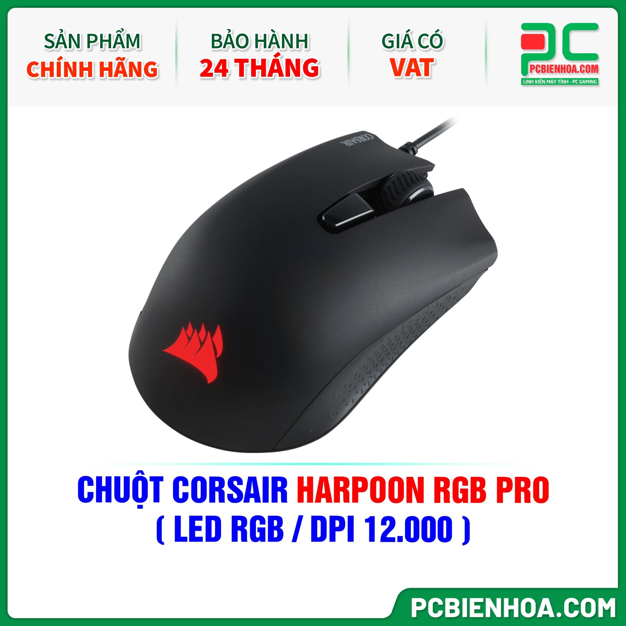 CHUỘT CORSAIR HARPOON RGB PRO ( LED RGB / DPI 12.000 )