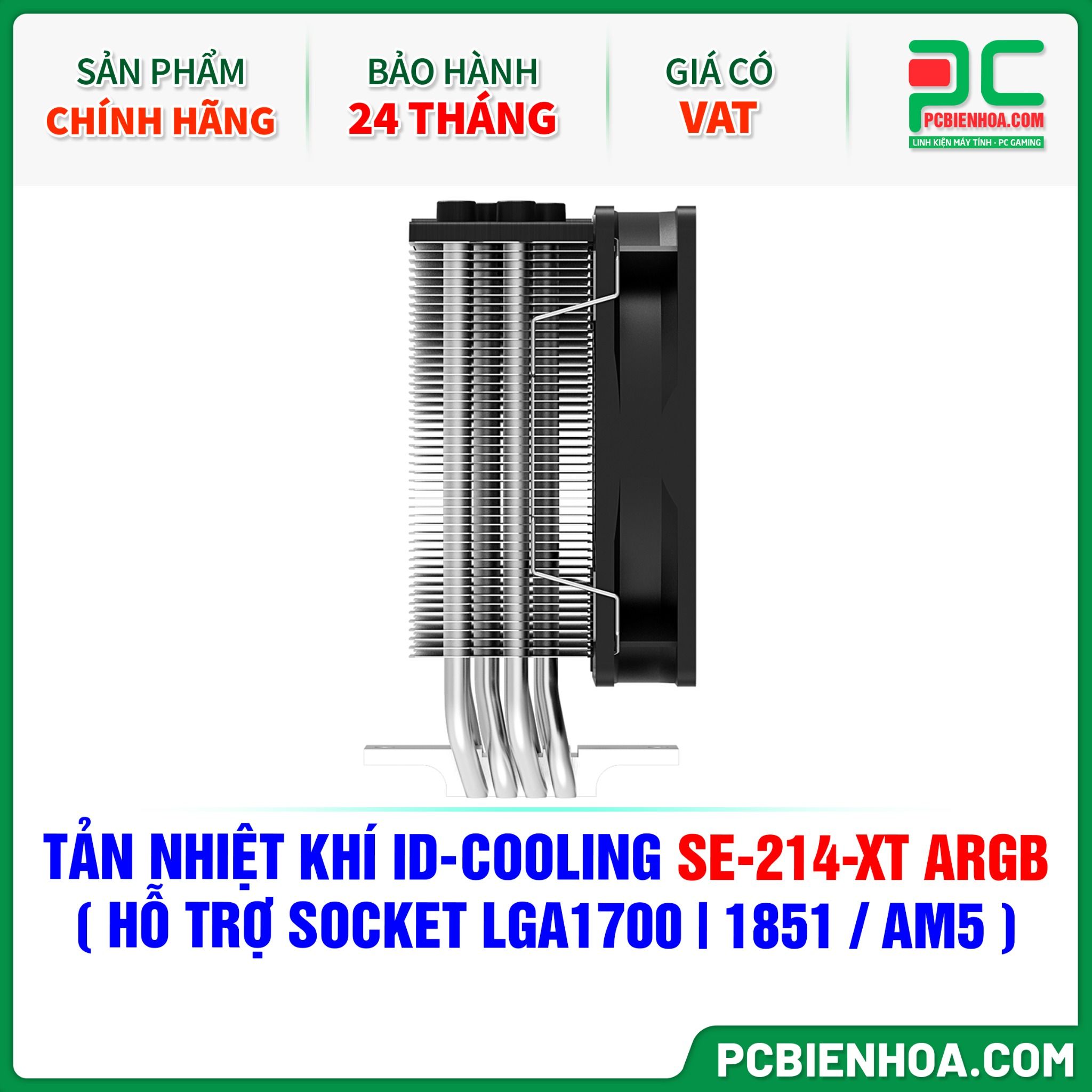 TẢN NHIỆT KHÍ ID-COOLING SE-214-XT ARGB ( HỖ TRỢ SOCKET LGA1700|1851 / AM5 )