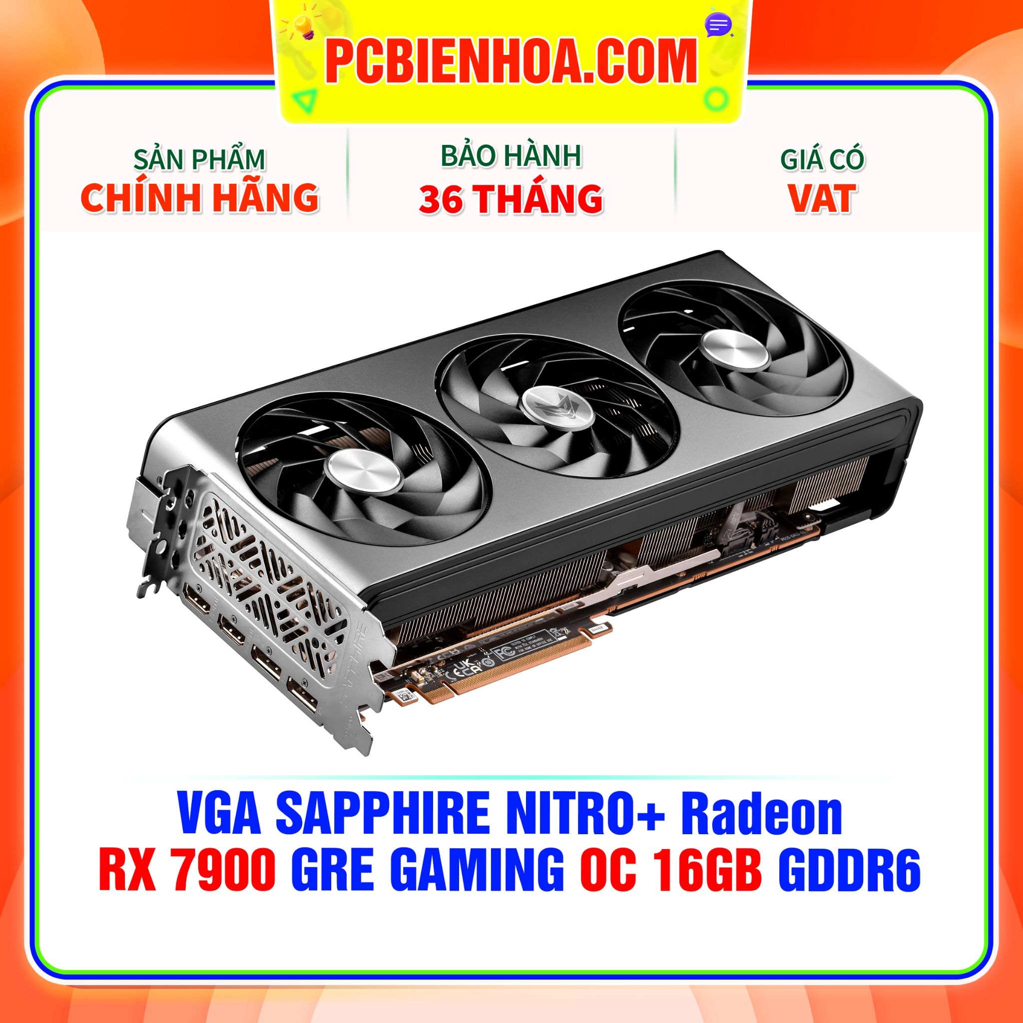  VGA SAPPHIRE NITRO+ Radeon RX 7900 GRE GAMING OC 16GB GDDR6 ( 11325-02 ) 