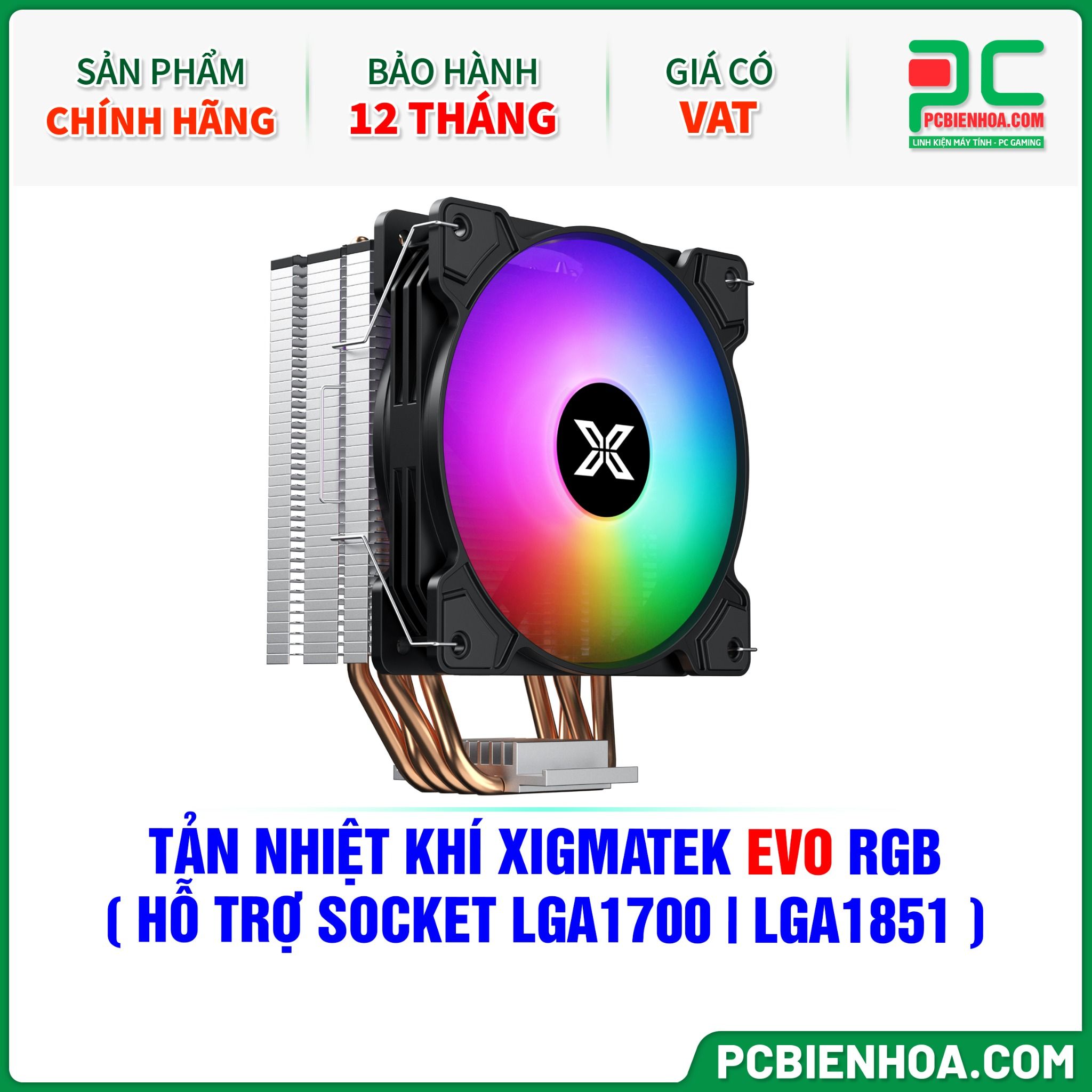 TẢN NHIỆT KHÍ XIGMATEK EVO RGB ( HỖ TRỢ SOCKET LGA1700|1851 - EN47138 )