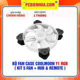  BỘ FAN CASE COOLMOON Y1 RGB ( KIT 5 FAN + HUB & REMOTE ) 