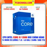  CPU INTEL CORE i5 13500 BOX CHÍNH HÃNG ( 14 NHÂN 20 LUỒNG / 1.8 - 4.8 GHz / 24MB / Intel® UHD Graphics 770 ) 