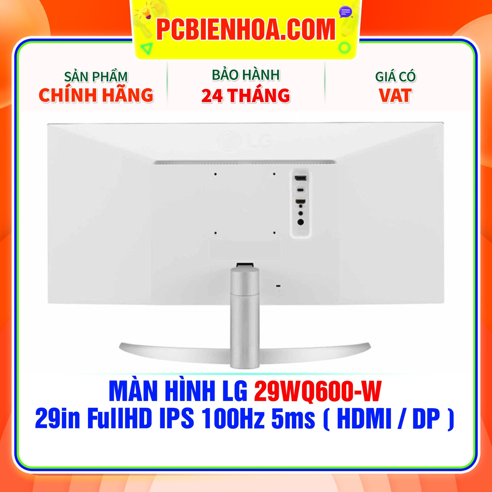  MÀN HÌNH LG 29WQ600-W 29in FullHD IPS 100Hz 5ms ( HDMI / DP ) 