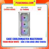  CASE COOLERMASTER MASTERBOX TD500 MESH WHITE - SẴN 3 FAN ARGB (MID TOWER) 