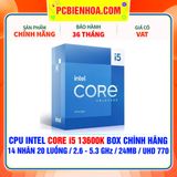  CPU INTEL CORE i5 13600K BOX CHÍNH HÃNG ( 14 NHÂN 20 LUỒNG / 2.6 - 5.3 GHz / 24MB / INTEL® UHD GRAPHICS 770 ) 