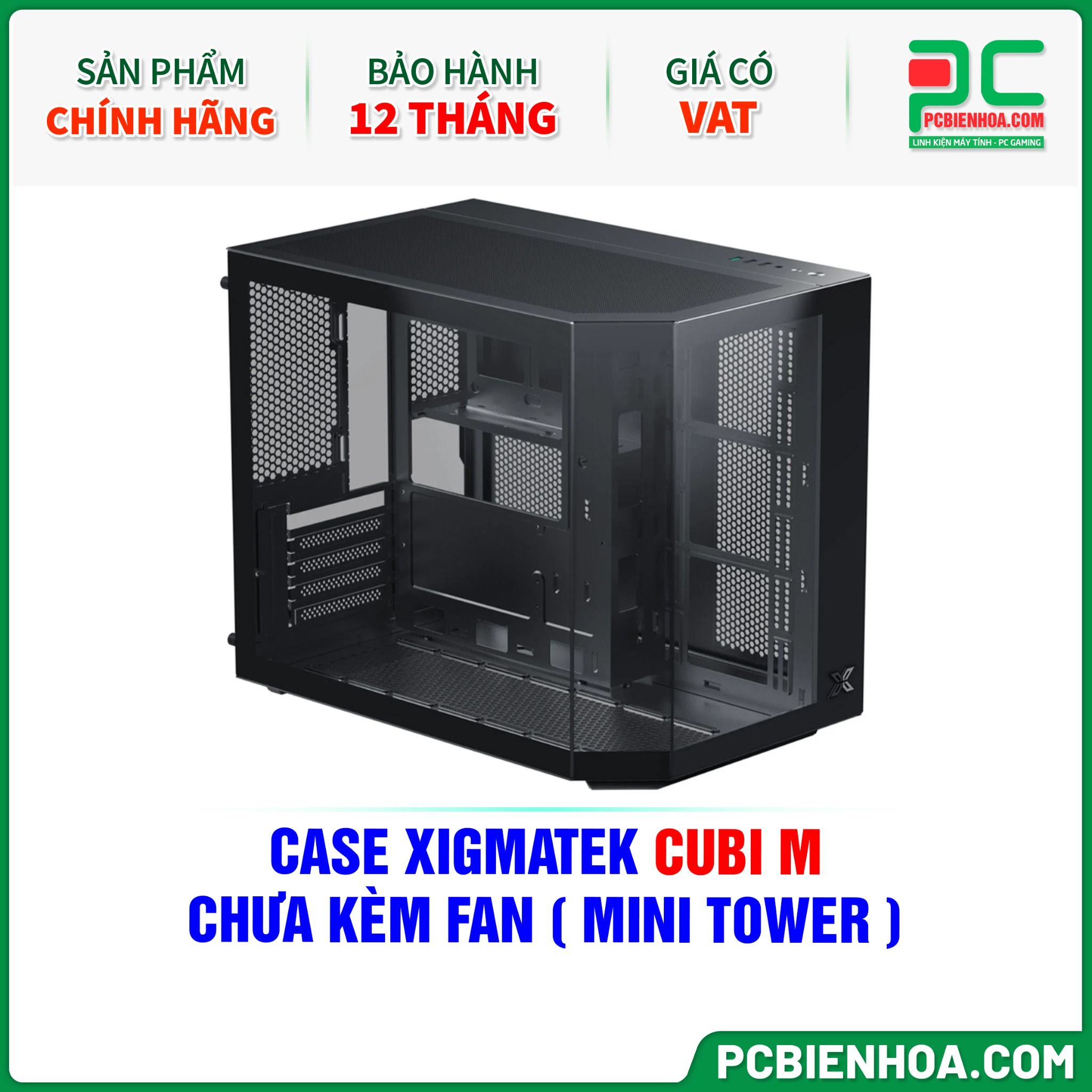 CASE XIGMATEK CUBI M - CHƯA KÈM FAN ( MINI TOWER - EN42775 )
