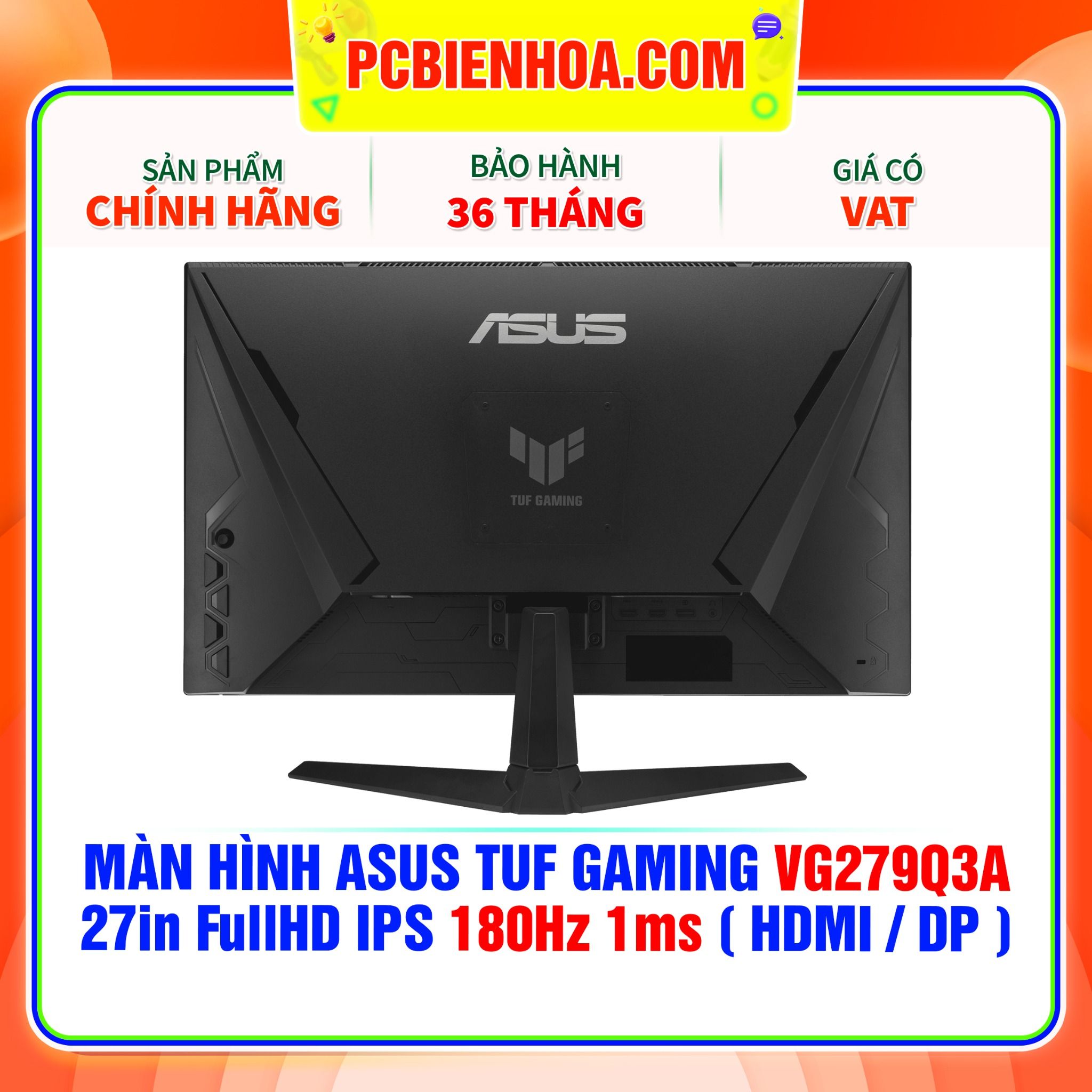  MÀN HÌNH ASUS TUF GAMING VG279Q3A - 27in FullHD IPS 180Hz 1ms ( HDMI / DP ) 