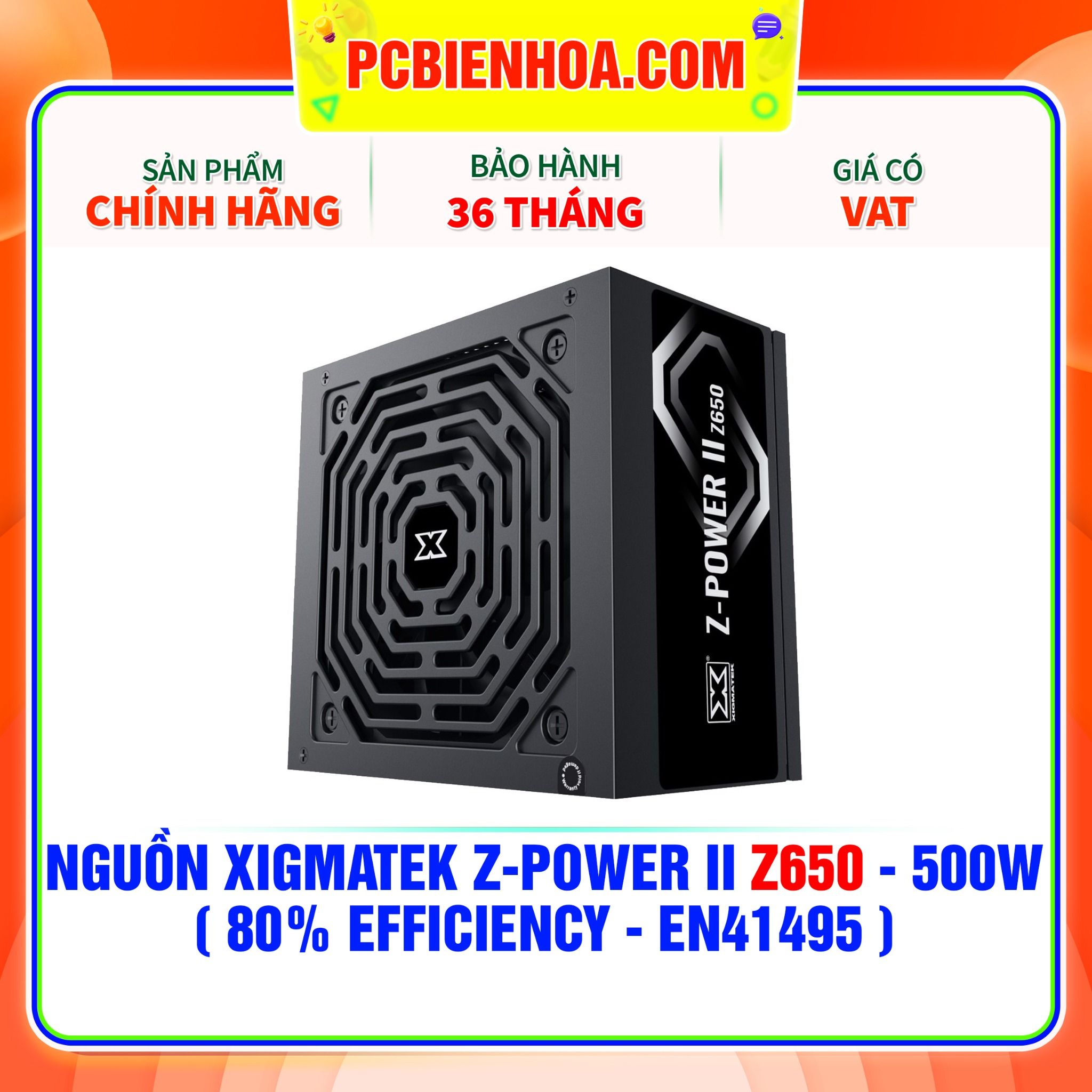  NGUỒN XIGMATEK Z-POWER II Z650 - 500W ( 80% EFFICIENCY - EN41495 ) 