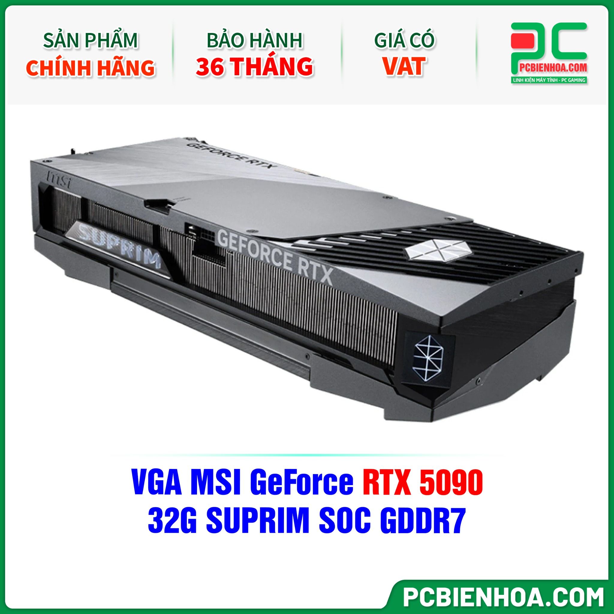 VGA MSI GeForce RTX 5090 32G SUPRIM SOC GDDR7