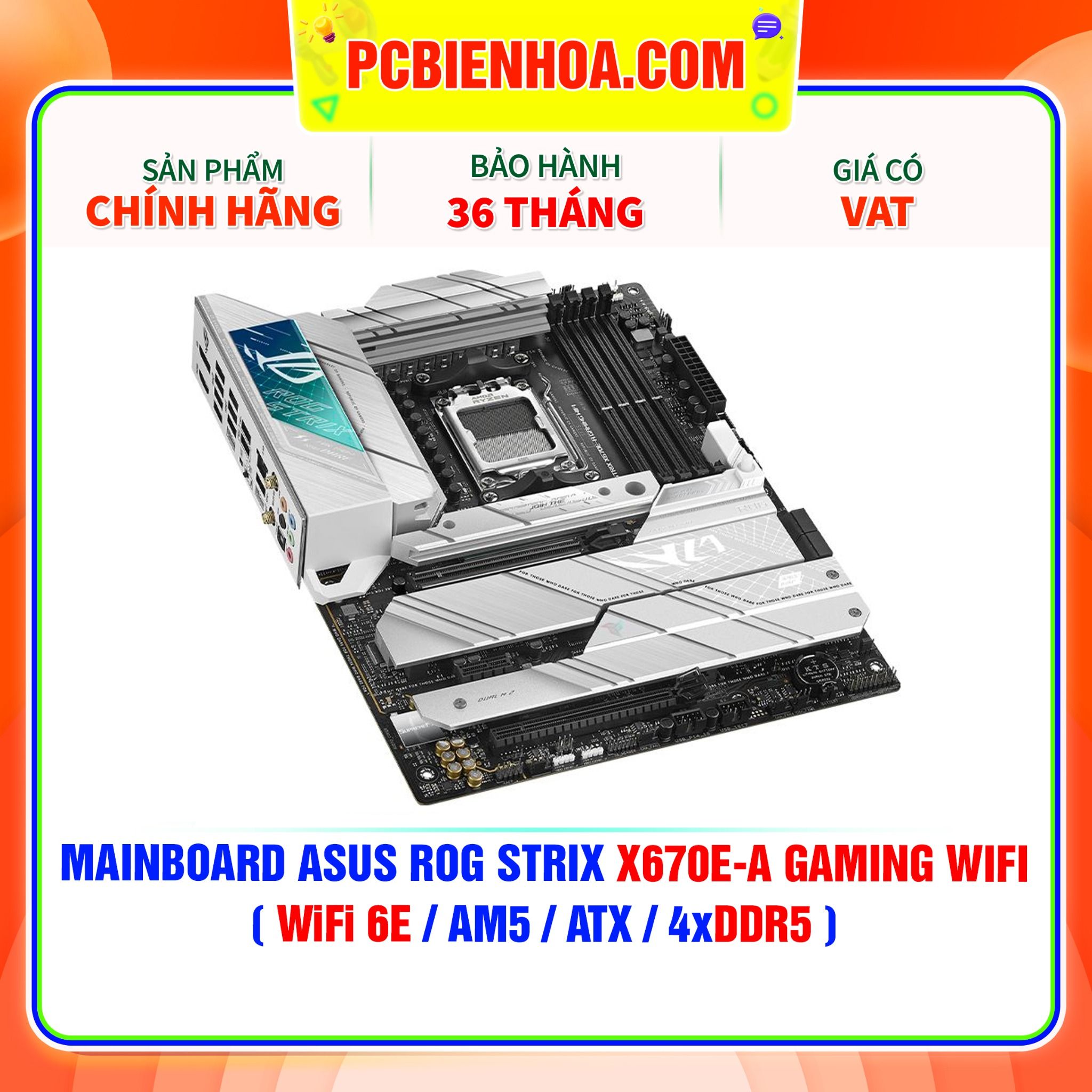  DDR5 - MAINBOARD ASUS ROG STRIX X670E-A GAMING WIFI ( WiFi 6E / AM5 / ATX / 4xDDR5 ) 
