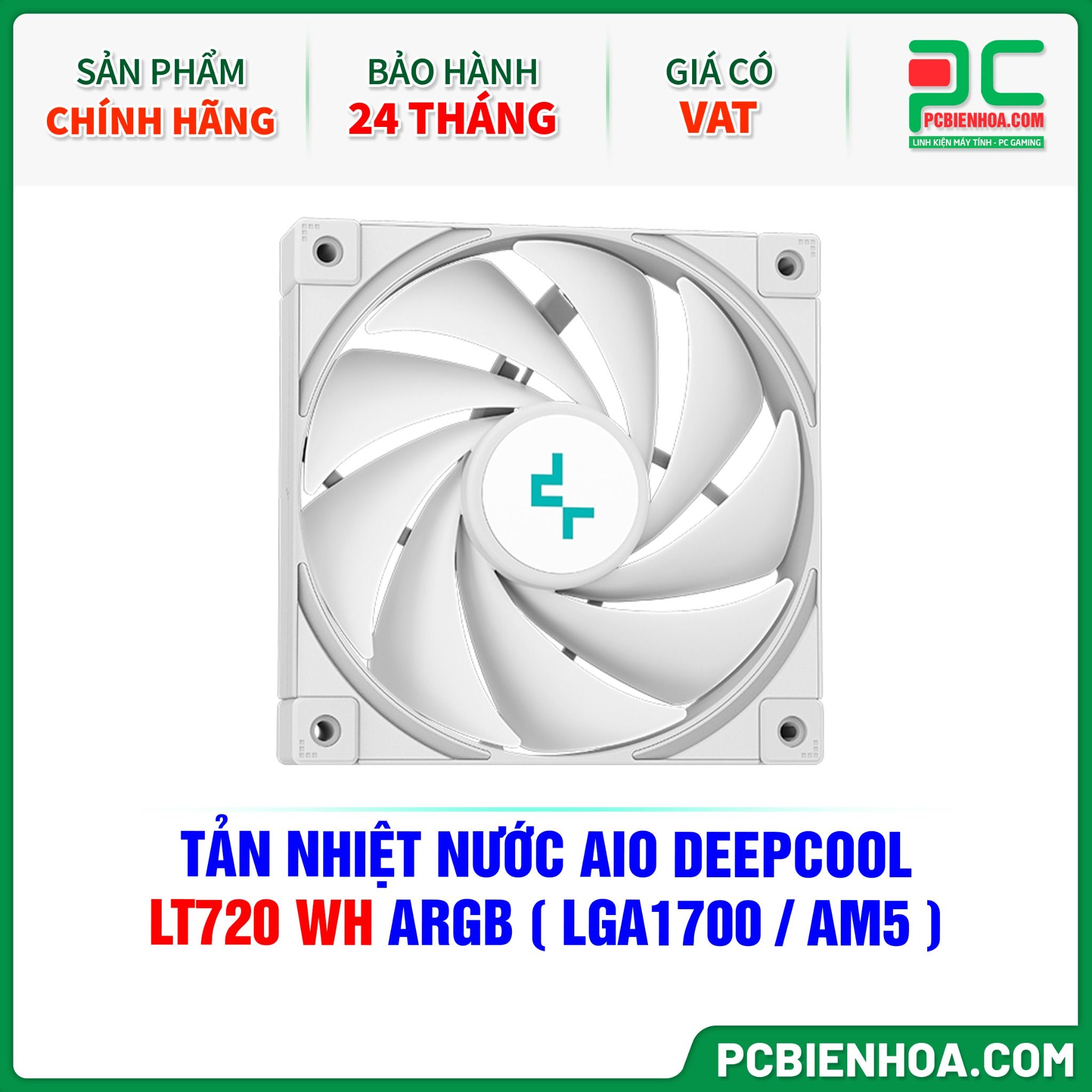 TẢN NHIỆT NƯỚC AIO DEEPCOOL LT720 WH ARGB ( HỖ TRỢ SOCKET LGA1700 / AM5 )